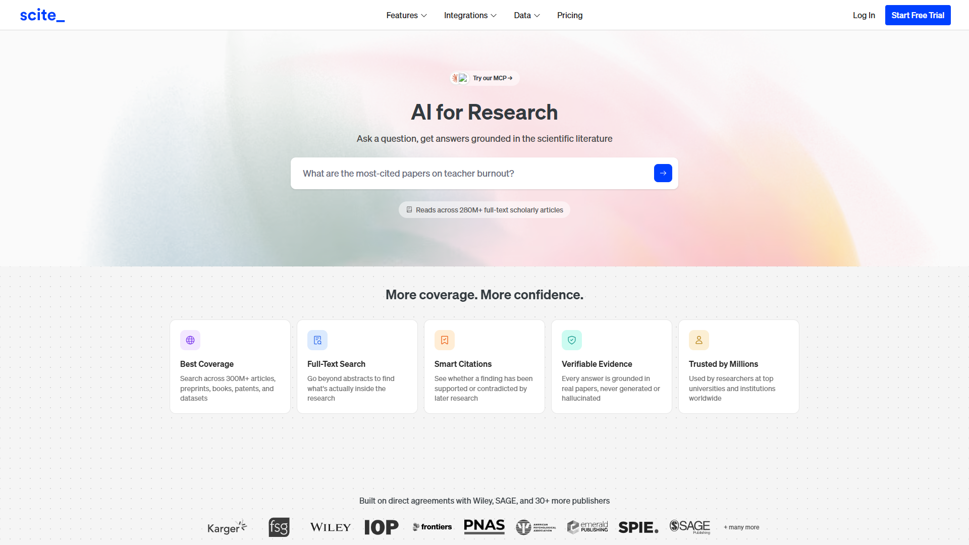Scite product screenshot