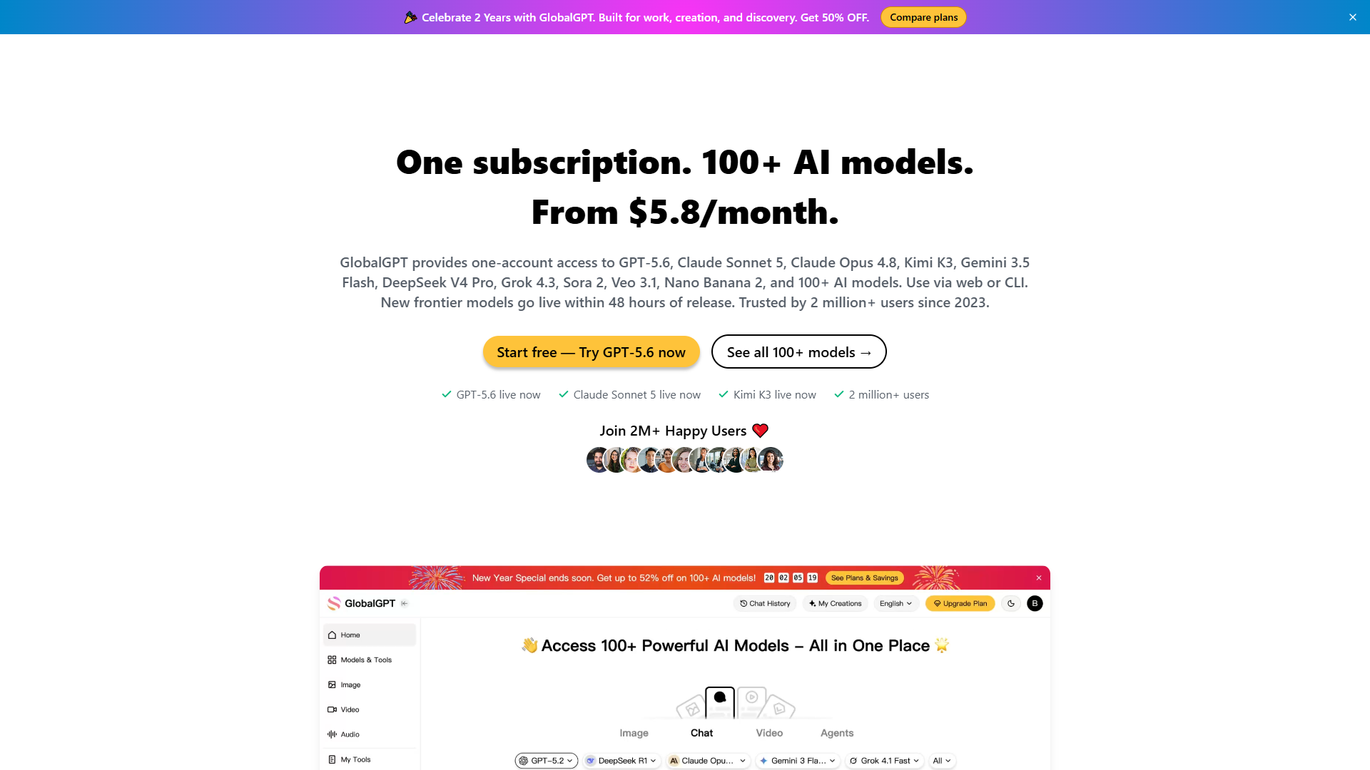 GlobalGPT product screenshot