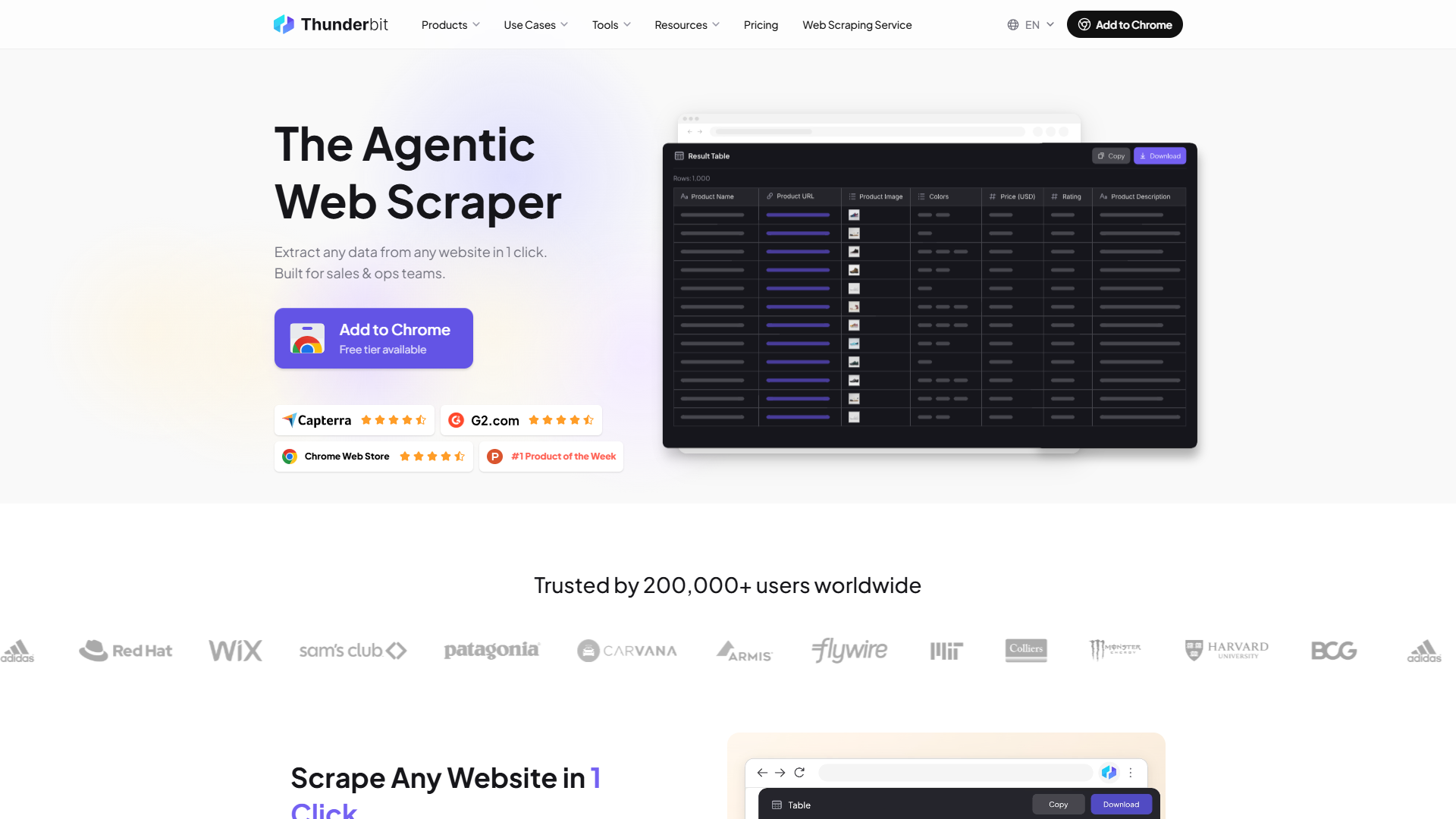 Thunderbit product screenshot