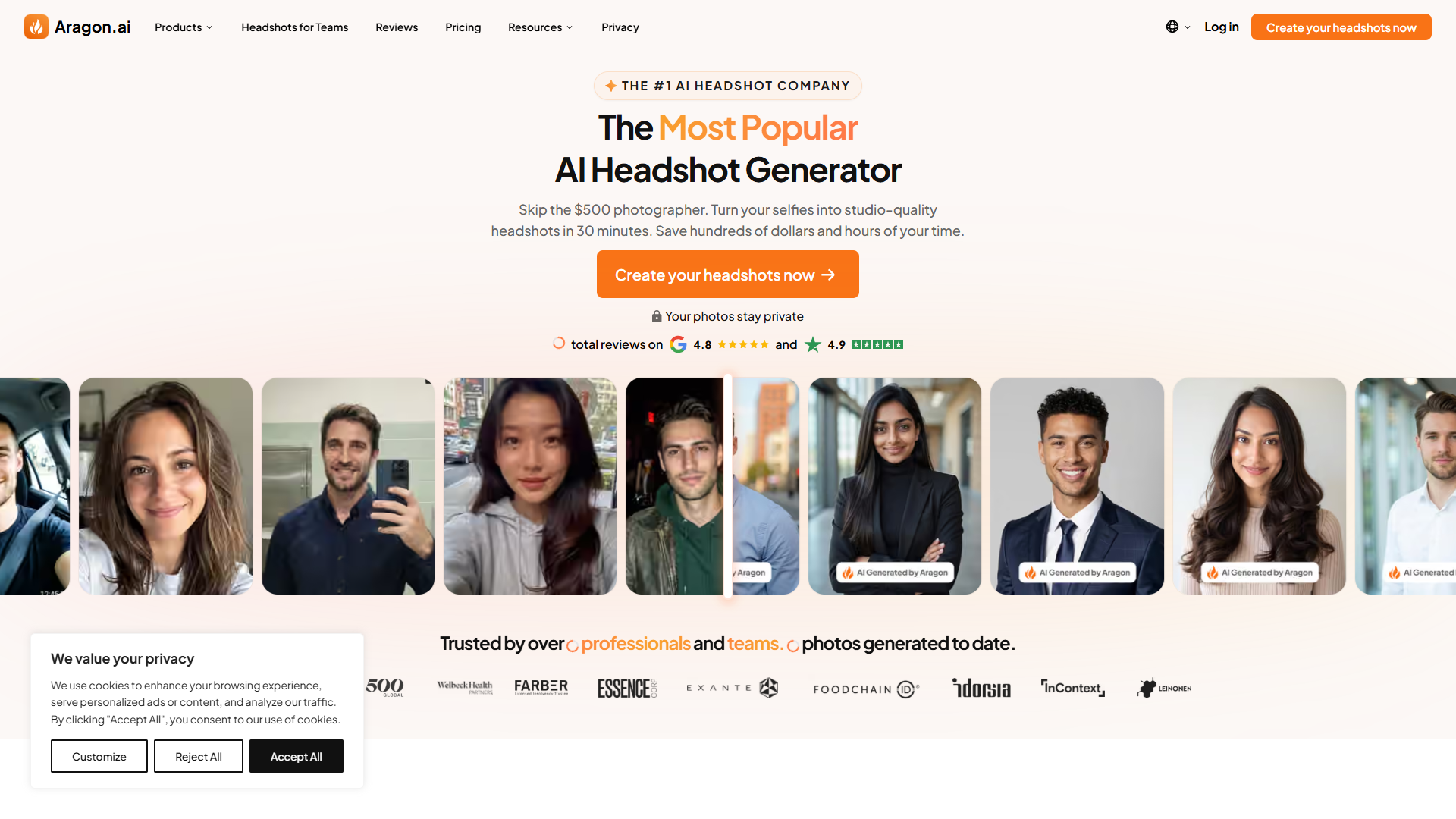 Aragon AI product screenshot