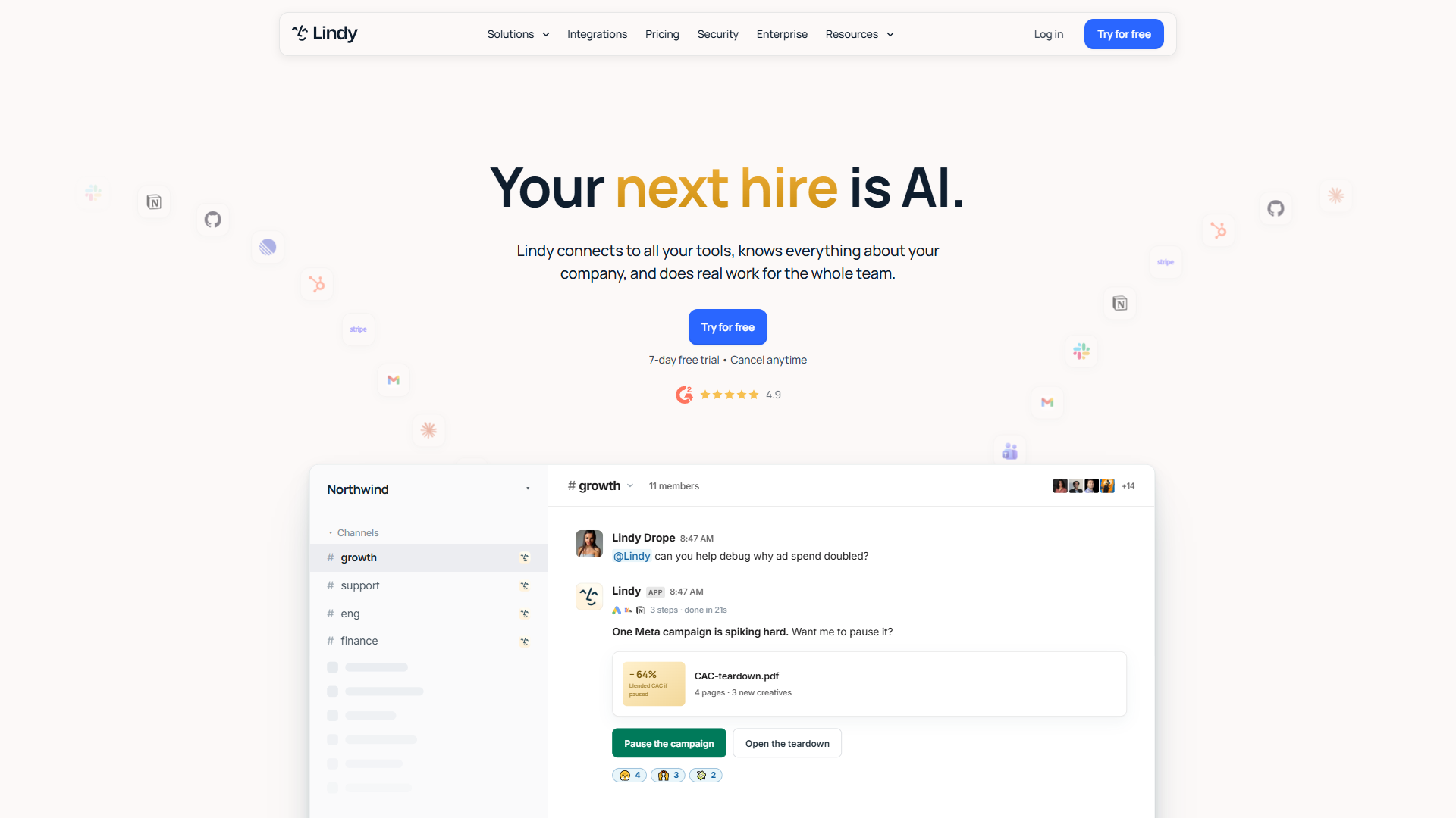 Lindy product screenshot
