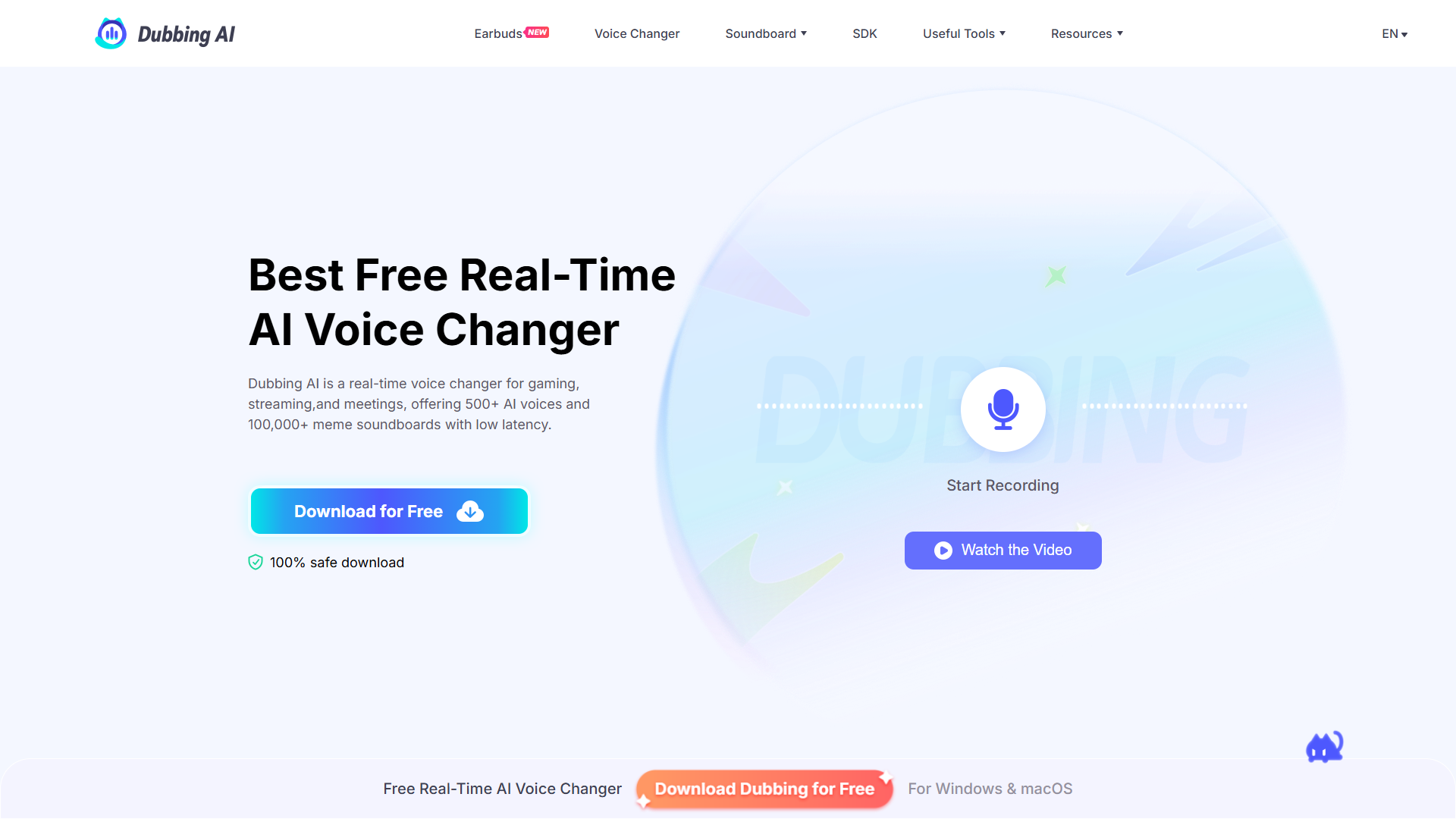 Dubbing AI product screenshot