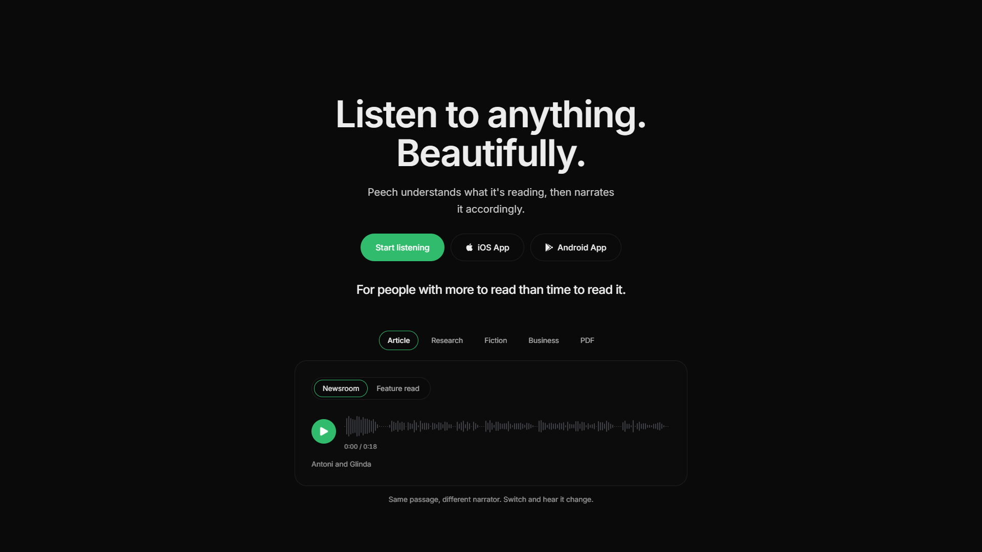 Peech product screenshot