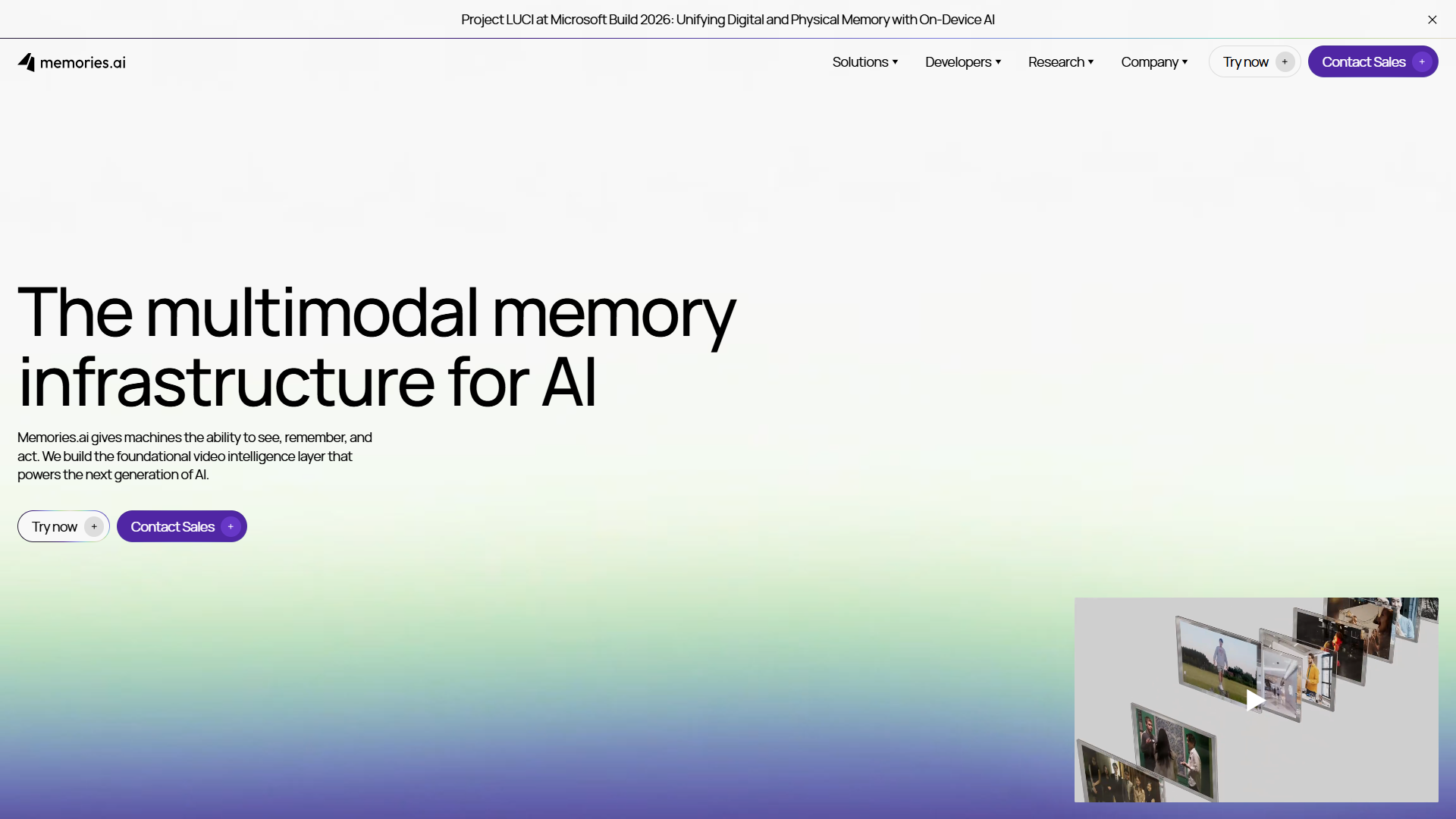 Memories.ai product screenshot