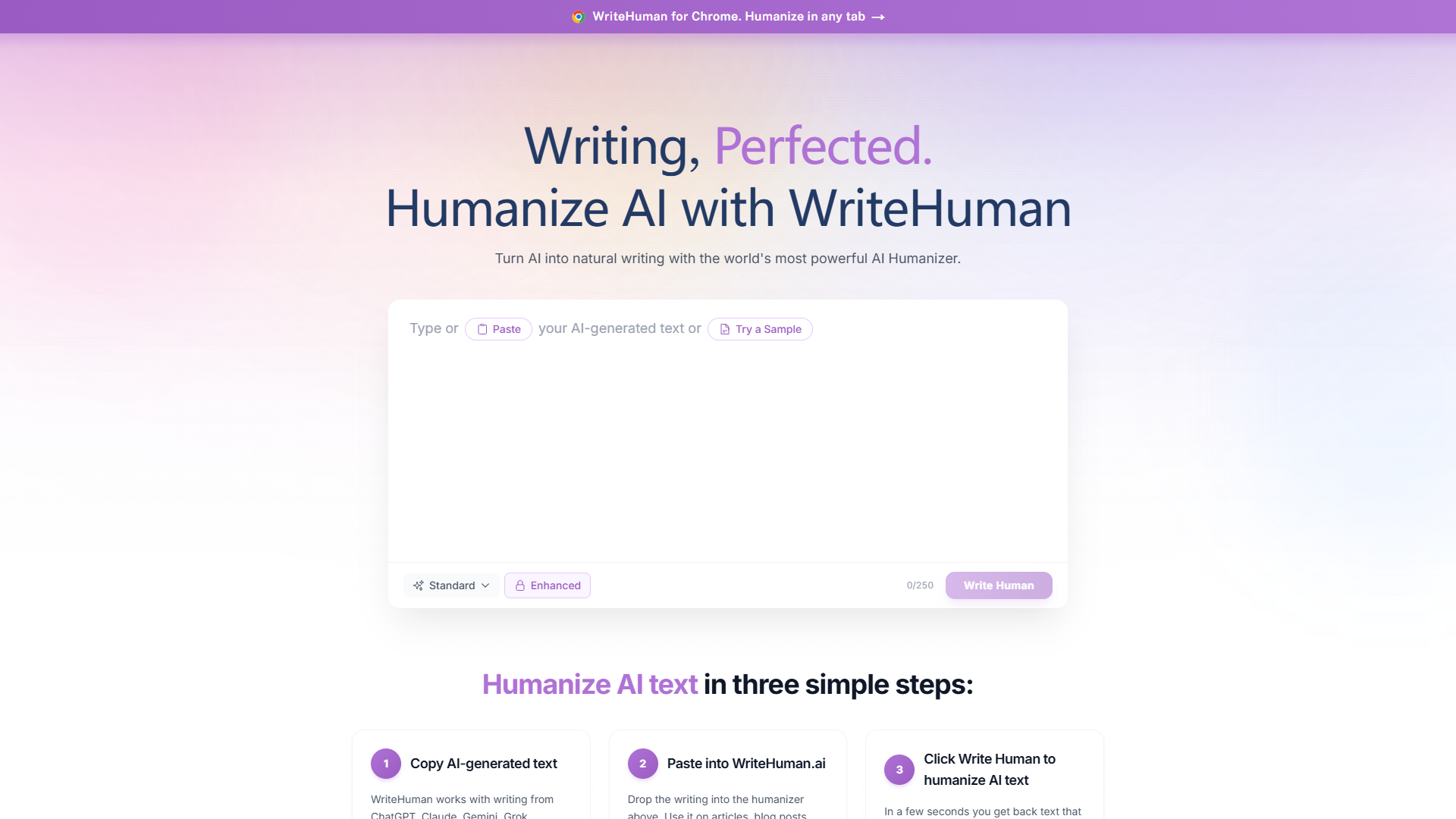 WriteHuman product screenshot