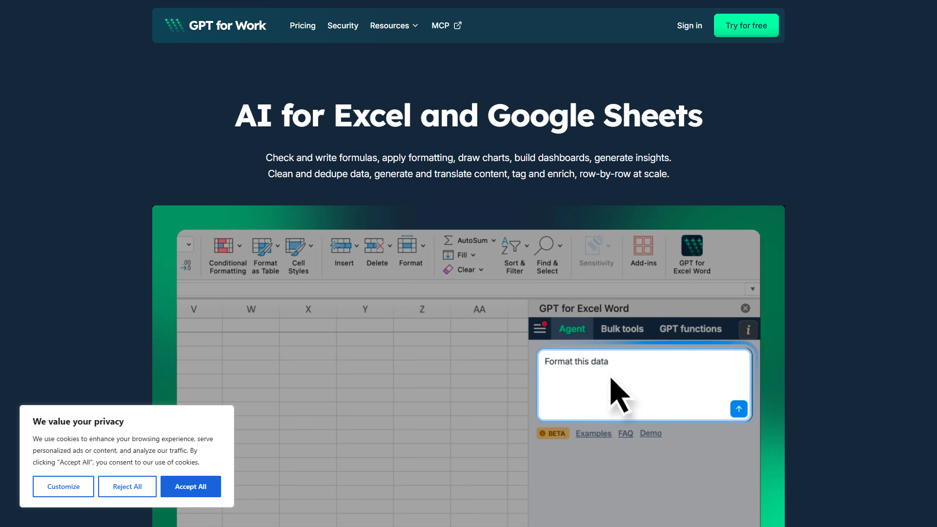 GPT for Work product screenshot