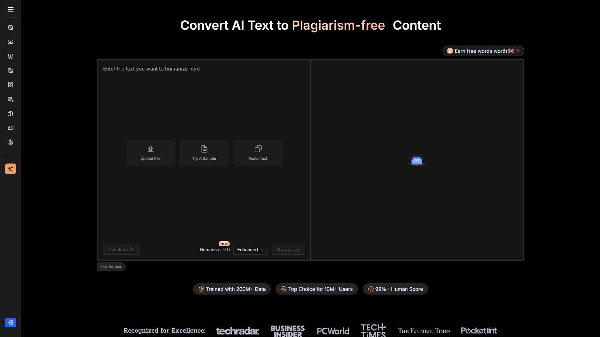 BypassGPT product screenshot