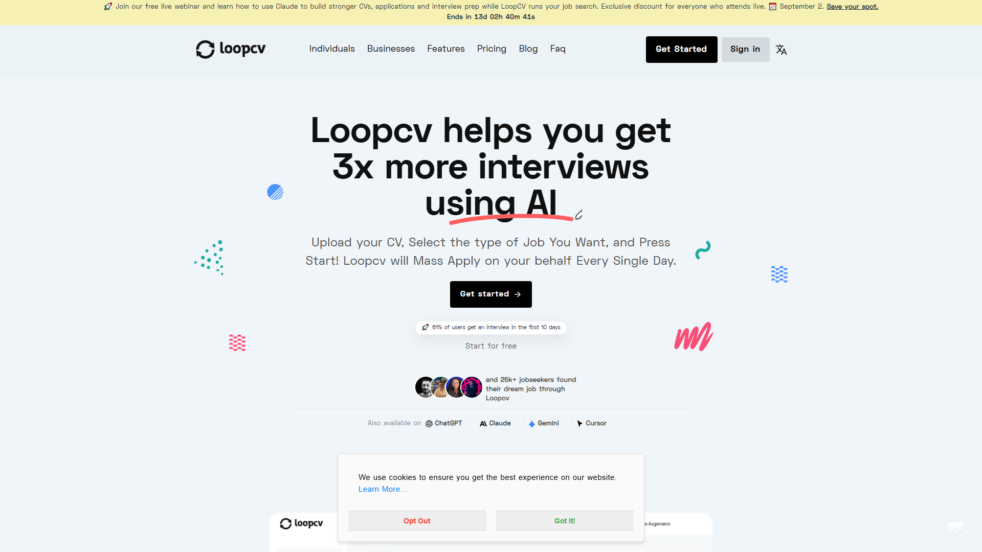 LoopCV product screenshot