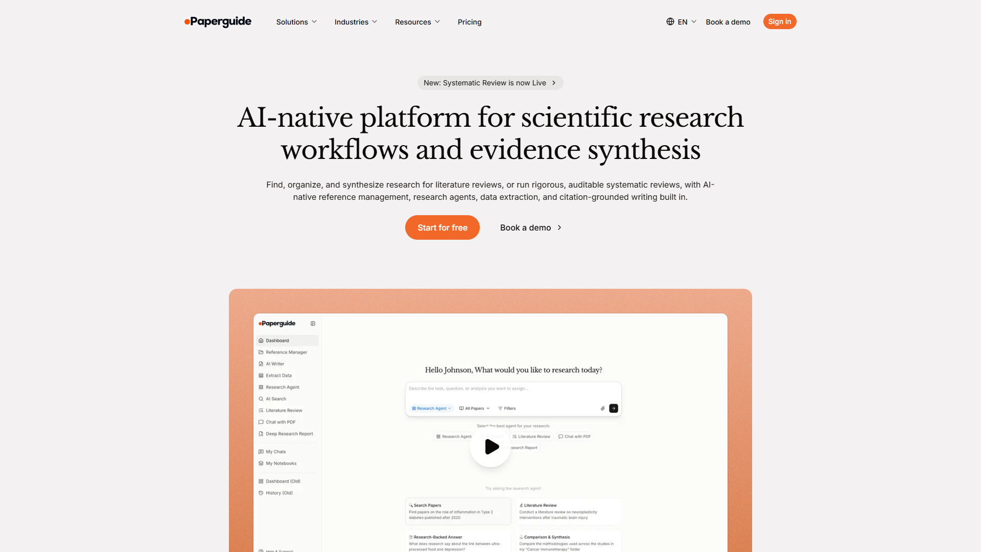 Paperguide product screenshot
