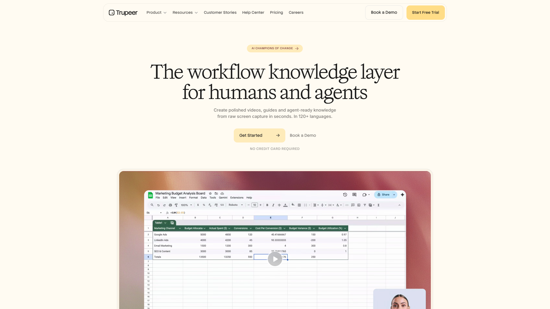 Trupeer AI product screenshot