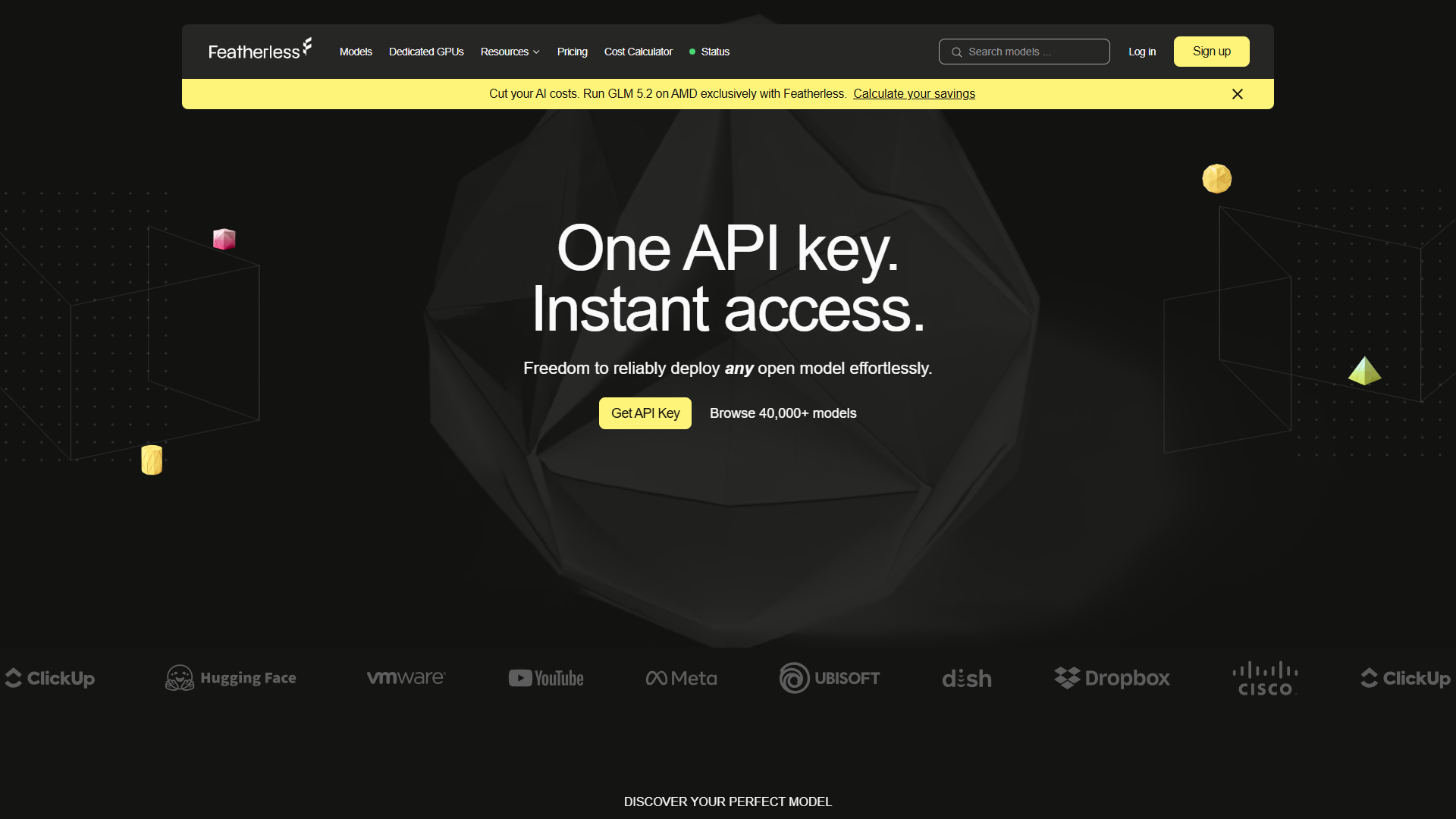 Featherless product screenshot