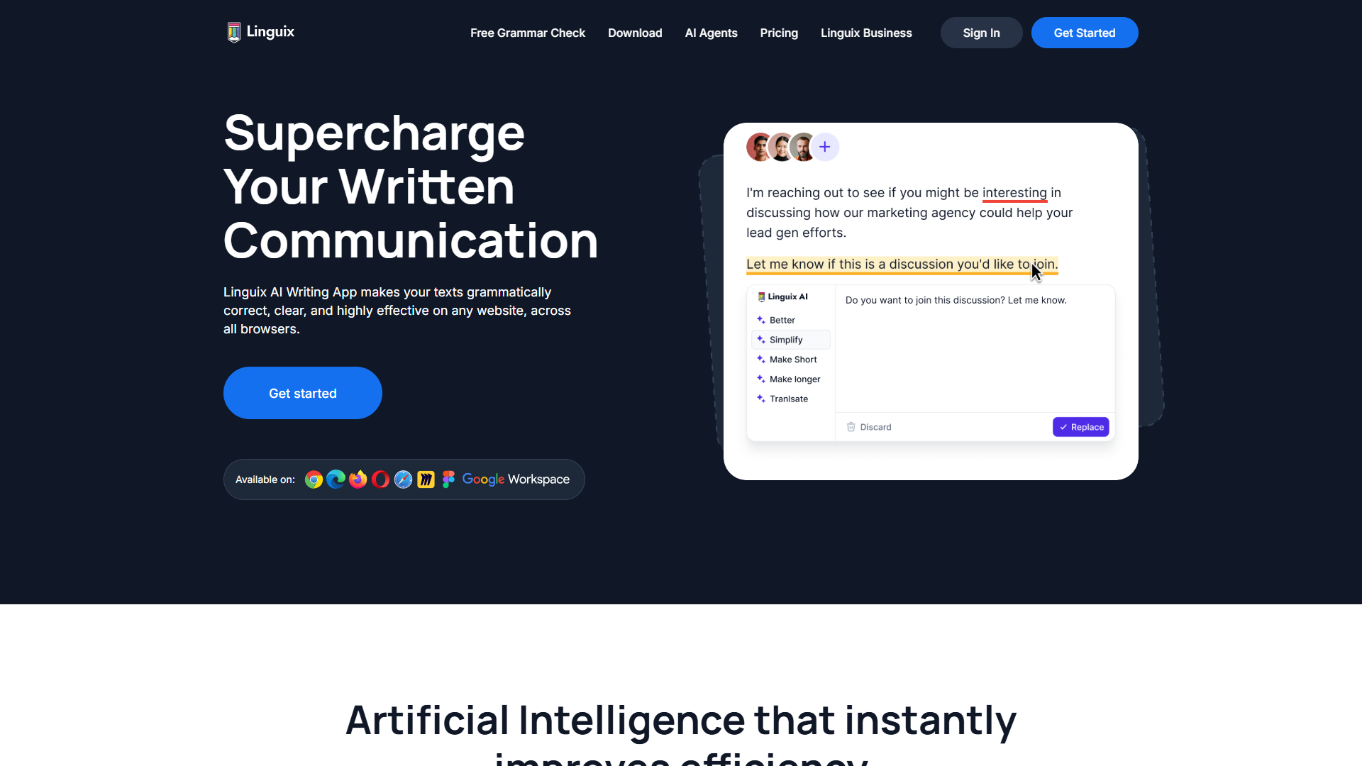 Linguix product screenshot