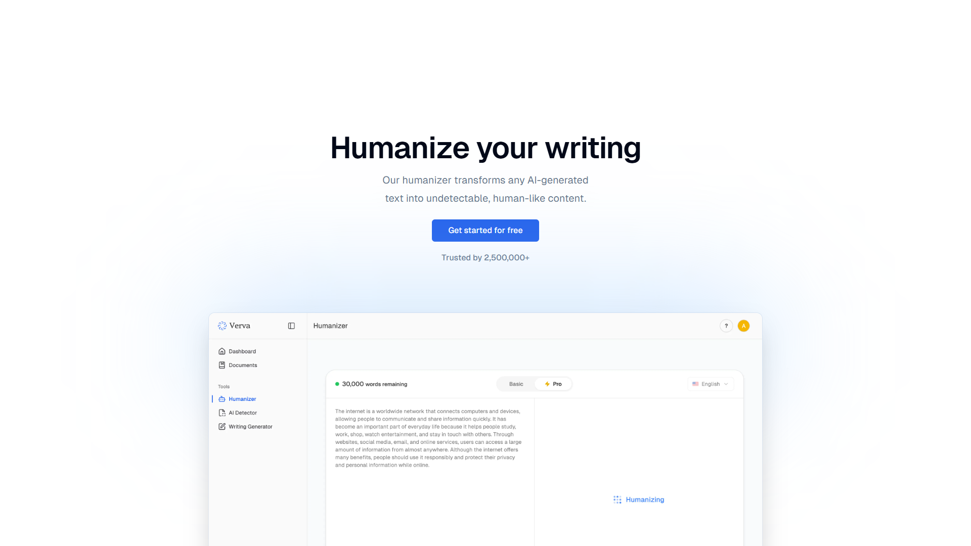 Verva product screenshot
