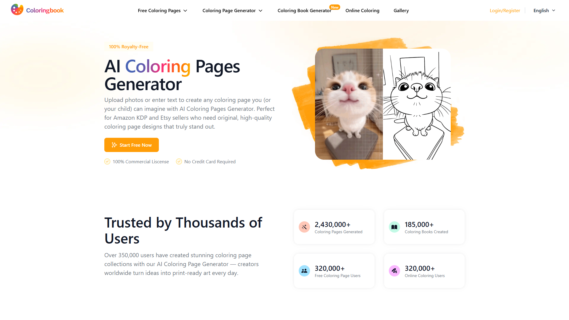 ColoringBook AI product screenshot