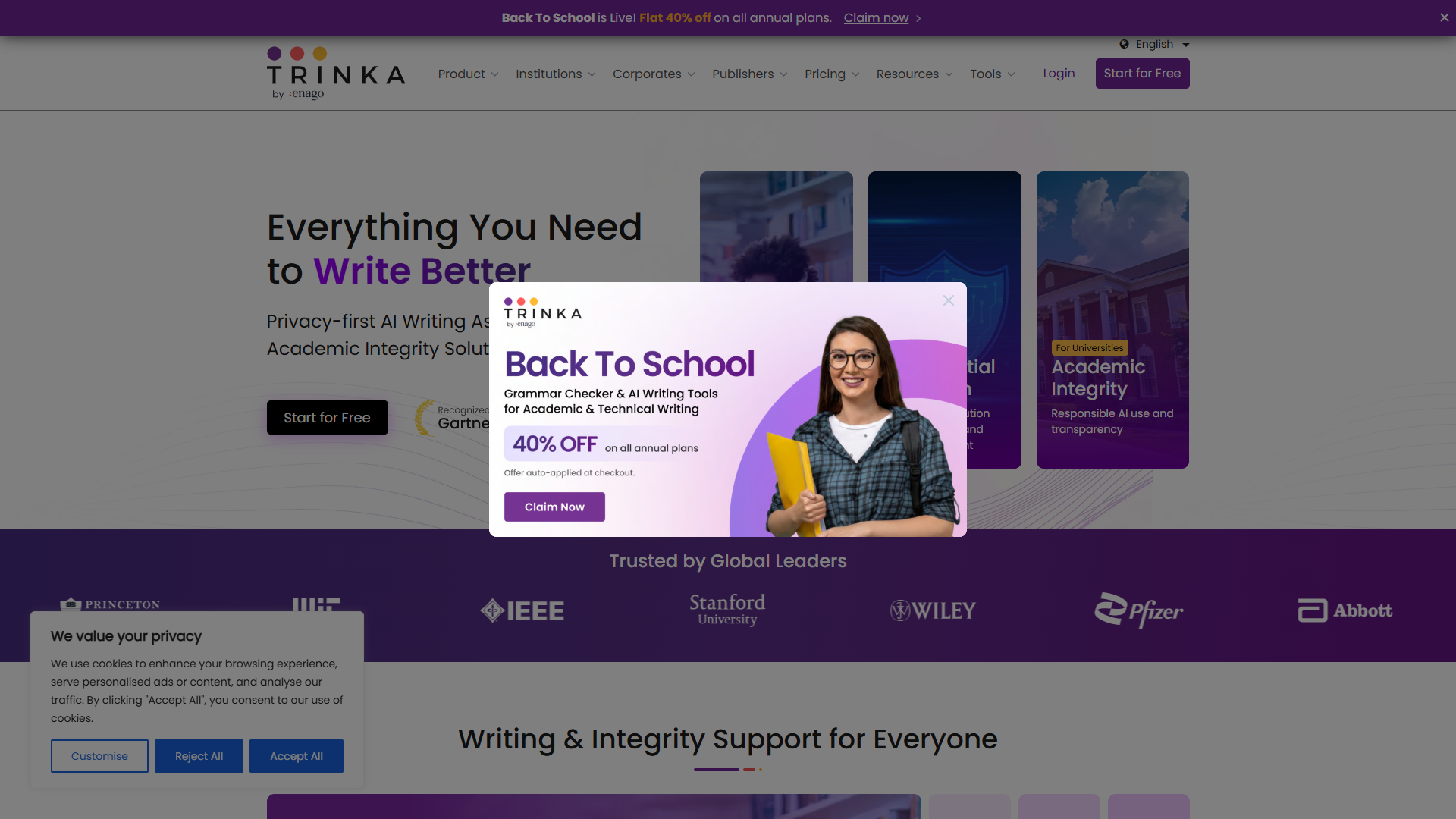 Trinka product screenshot
