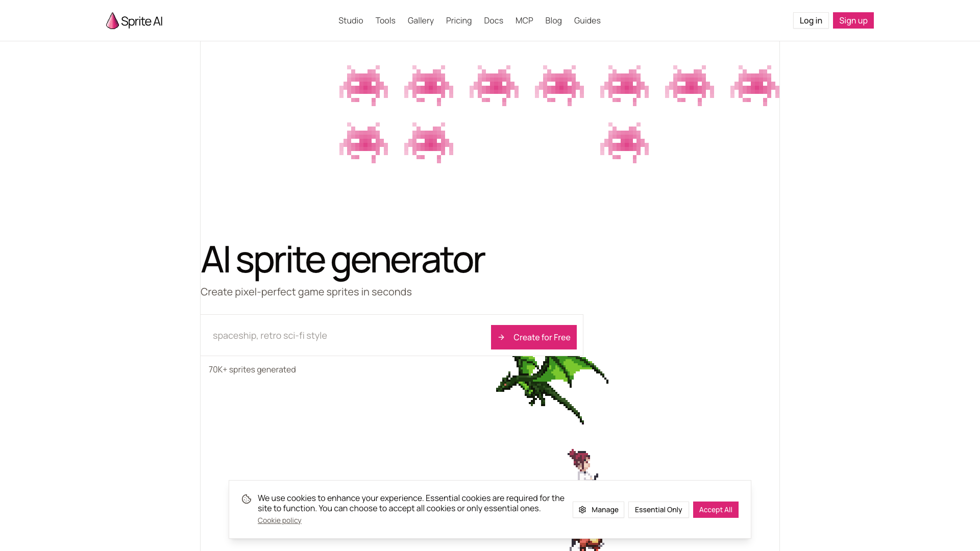 Sprite AI product screenshot