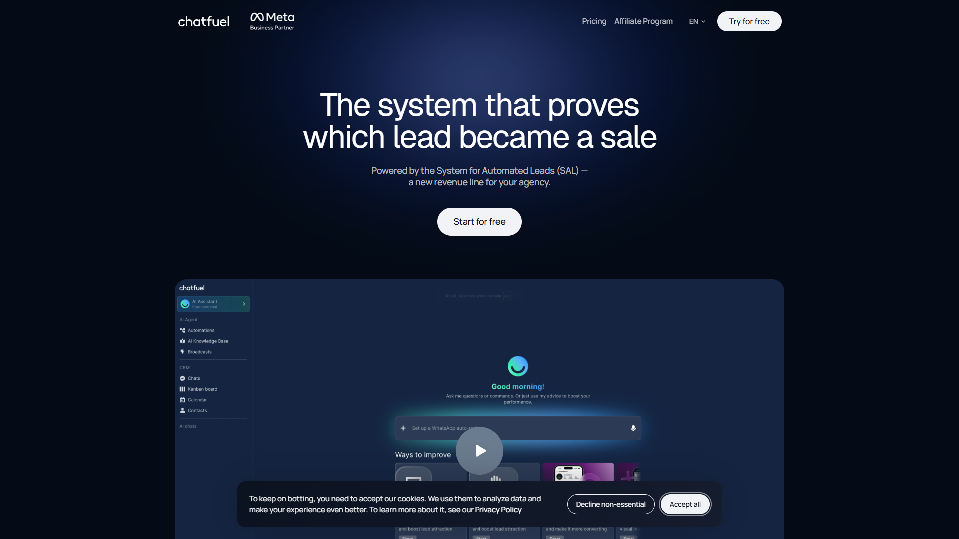 Chatfuel product screenshot