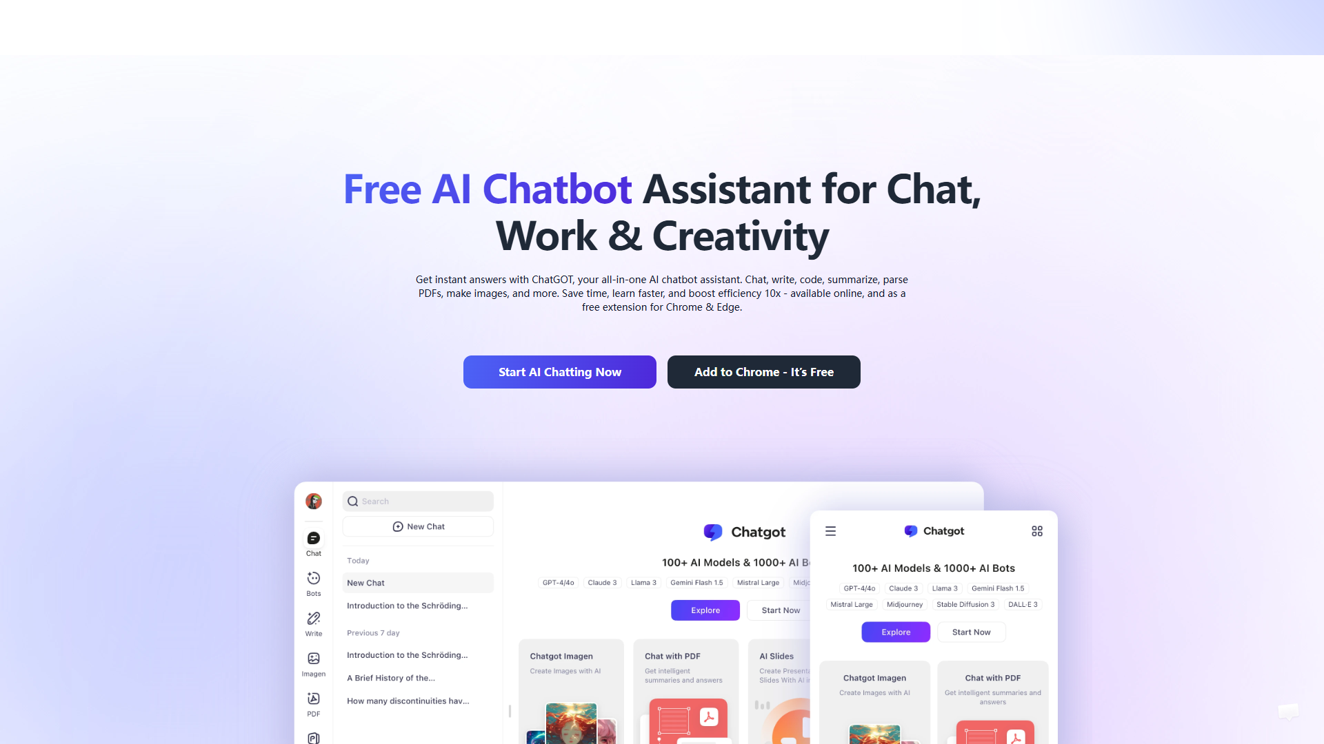 ChatGOT product screenshot