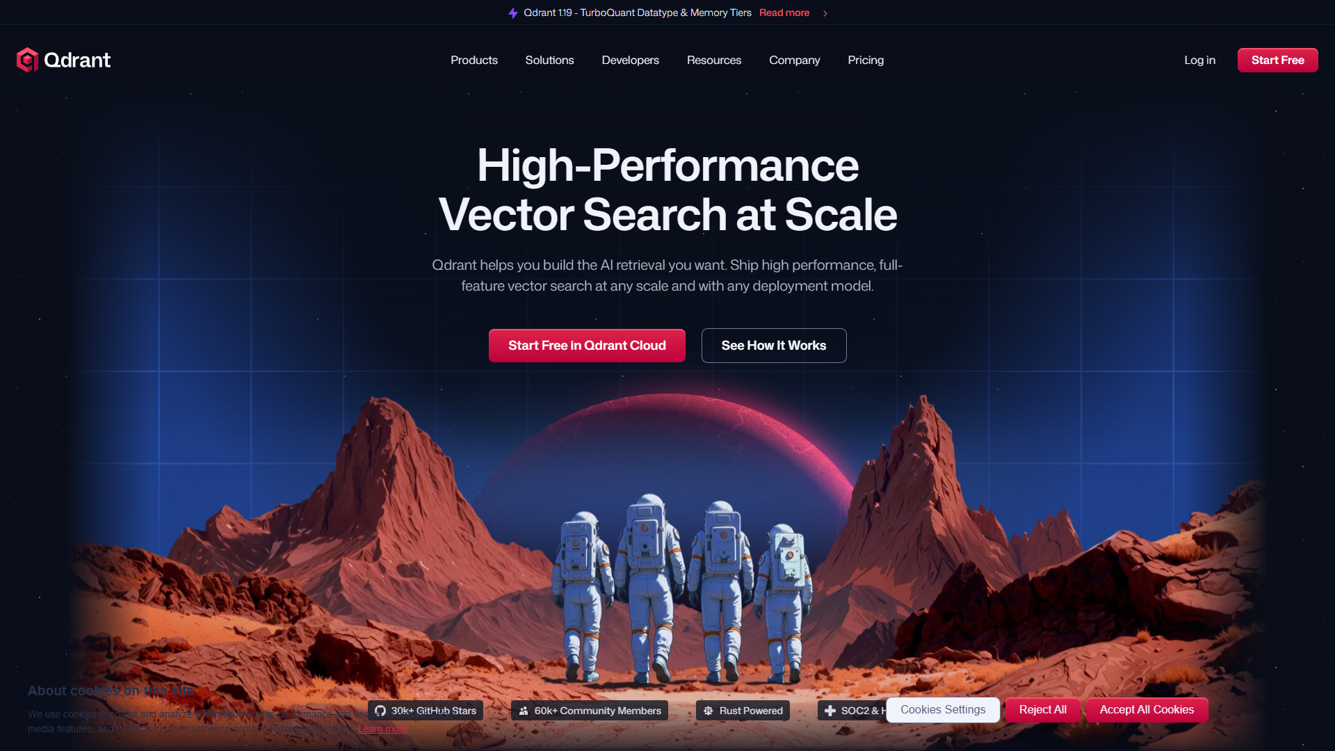 Qdrant product screenshot