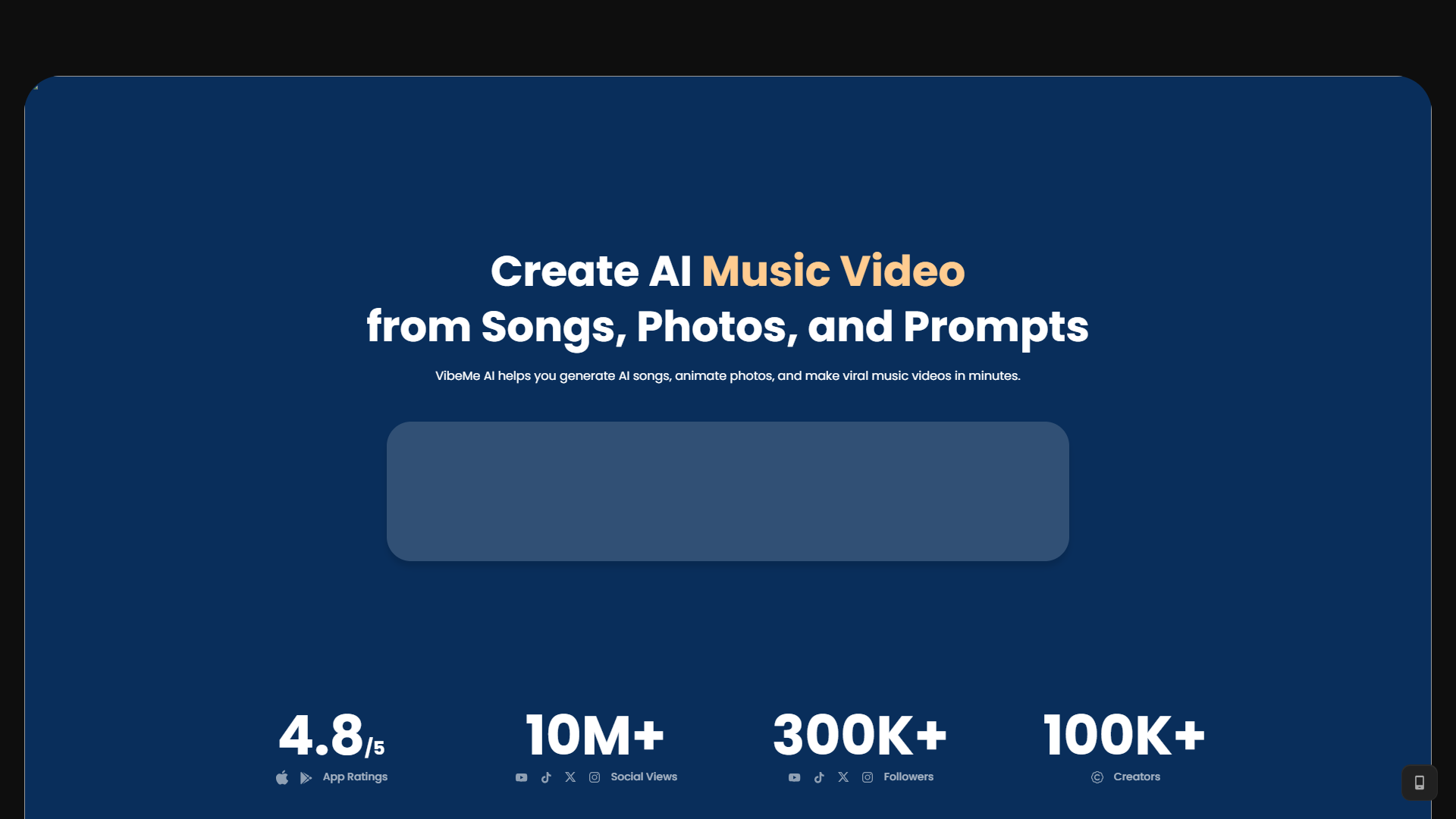 VibeMe AI product screenshot