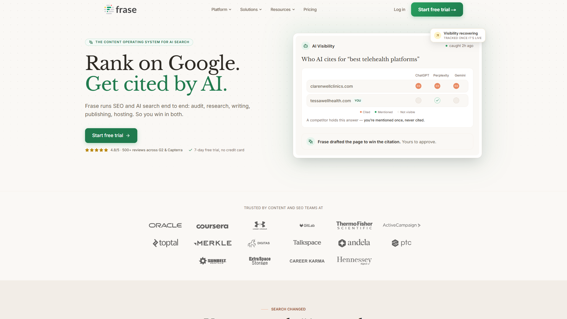 Frase product screenshot
