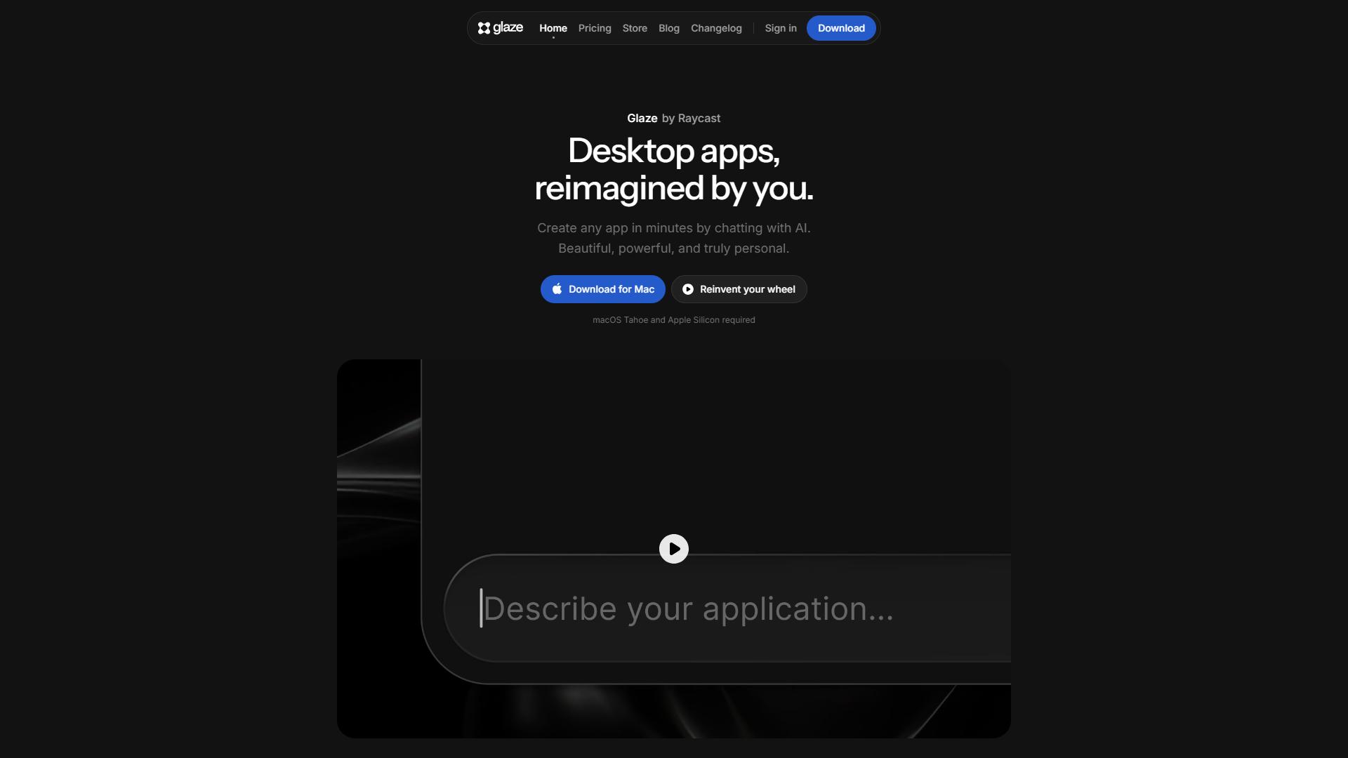 Glaze product screenshot