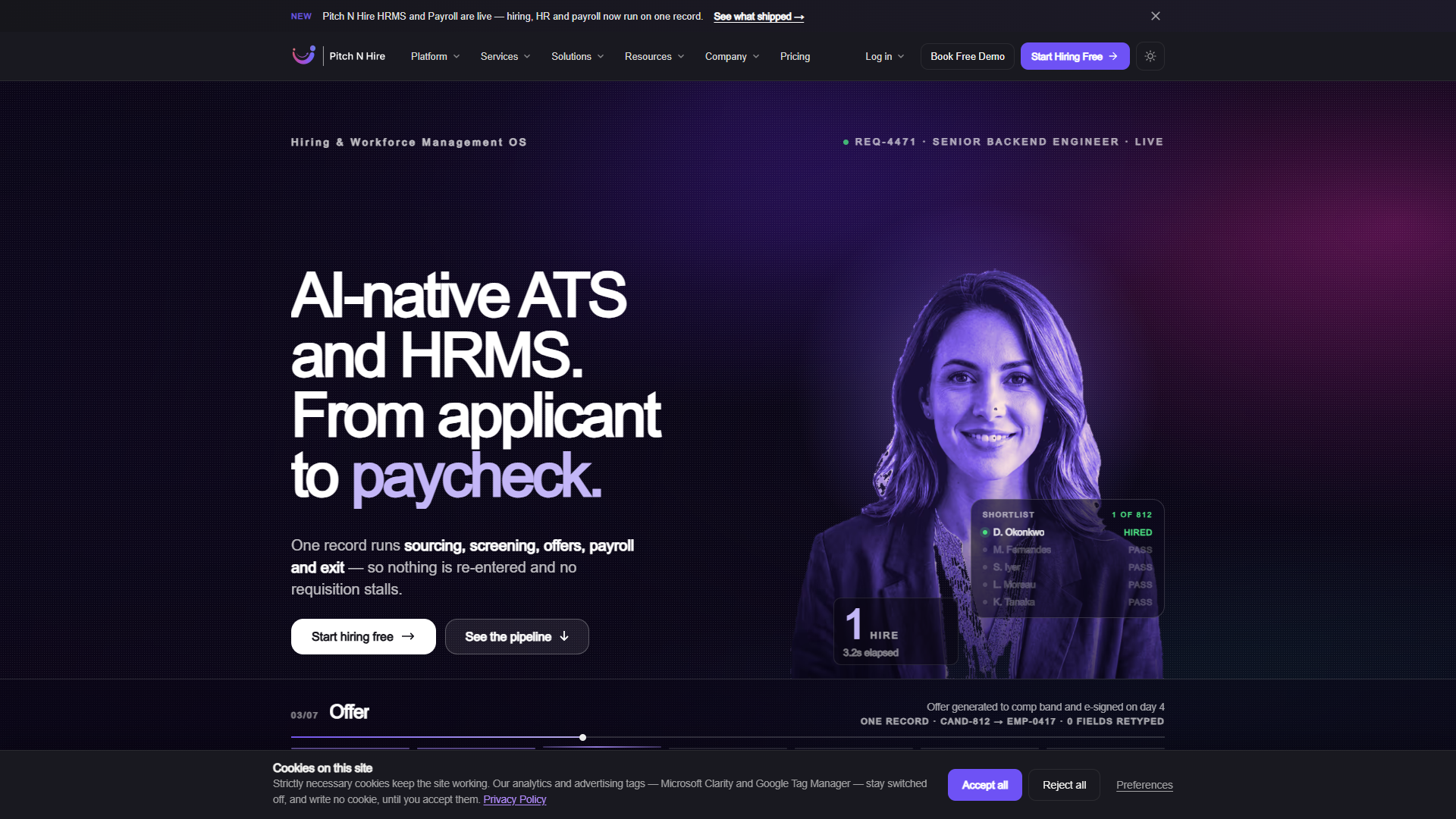Pitch N Hire product screenshot