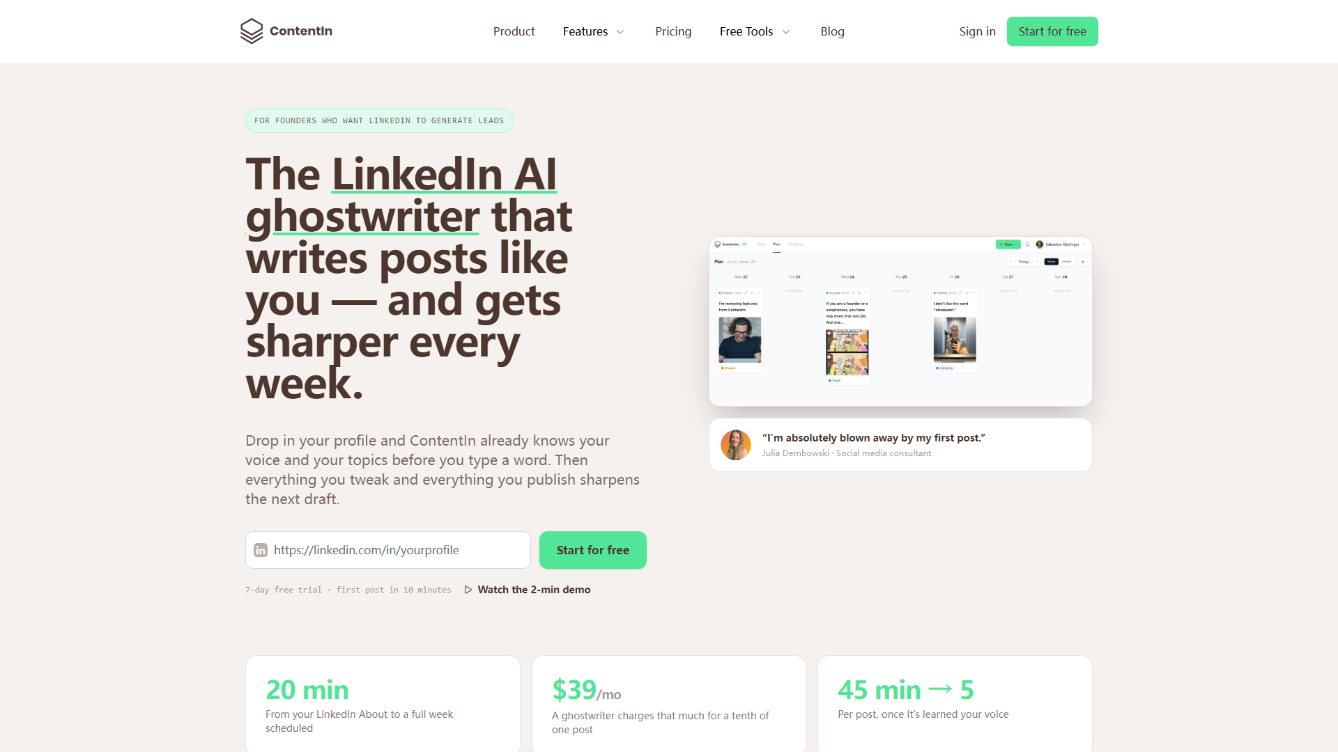 ContentIn product screenshot