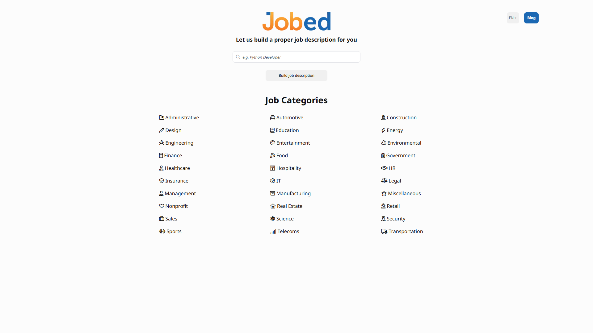Jobed product screenshot
