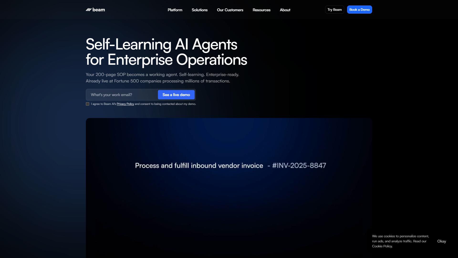 Beam AI product screenshot