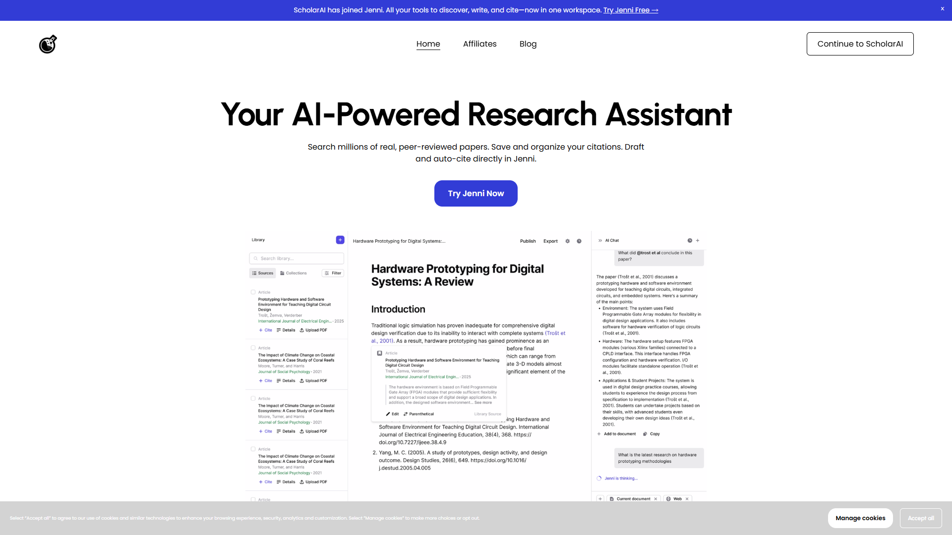 ScholarAI product screenshot