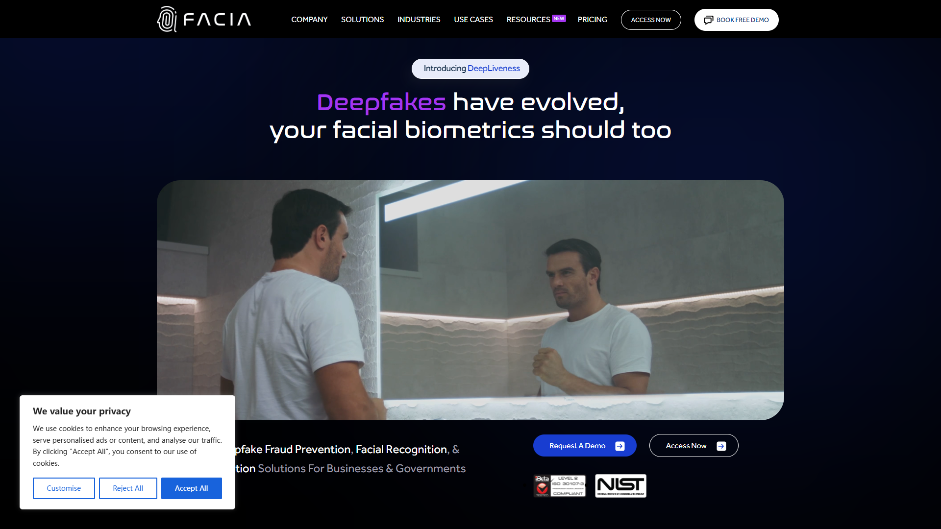 Facia product screenshot