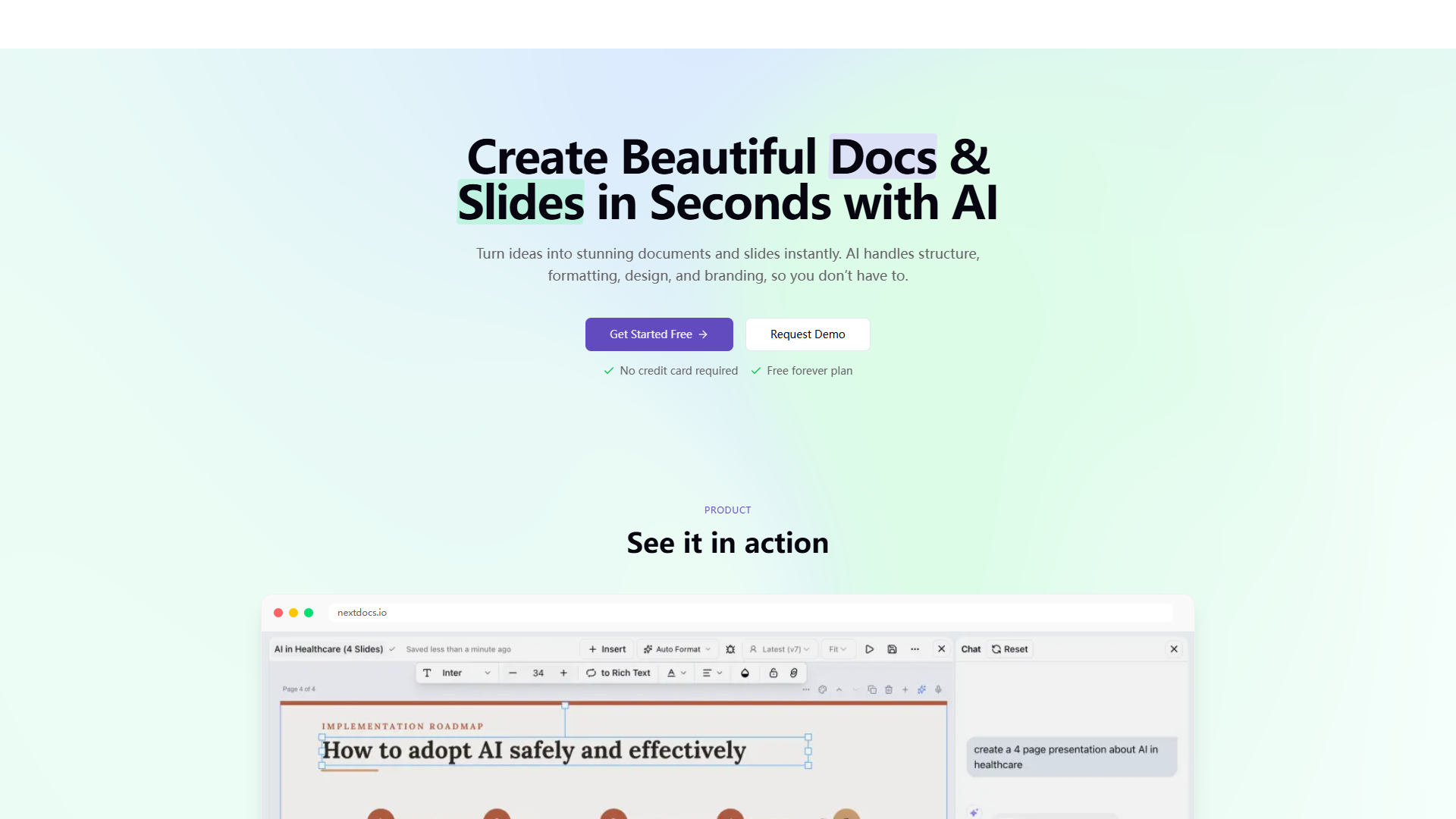 NextDocs product screenshot