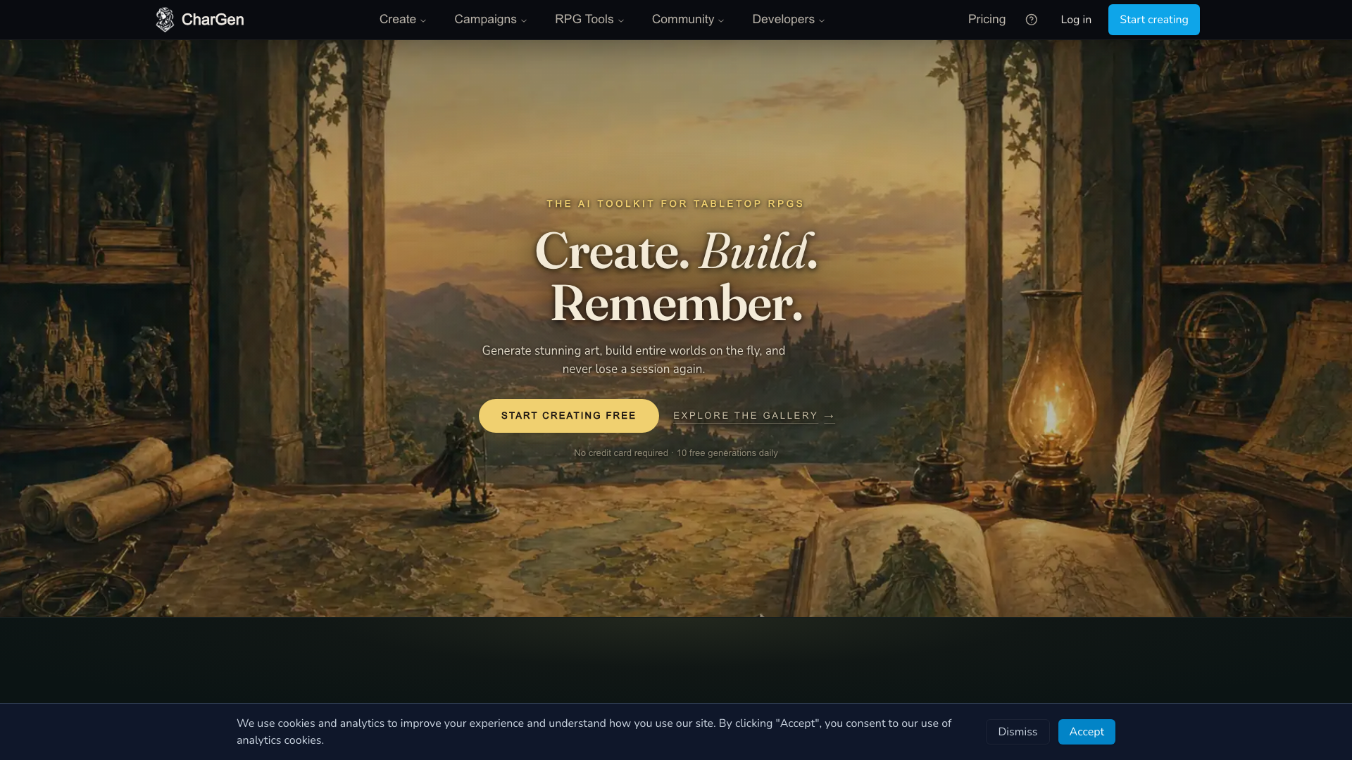 CharGen product screenshot