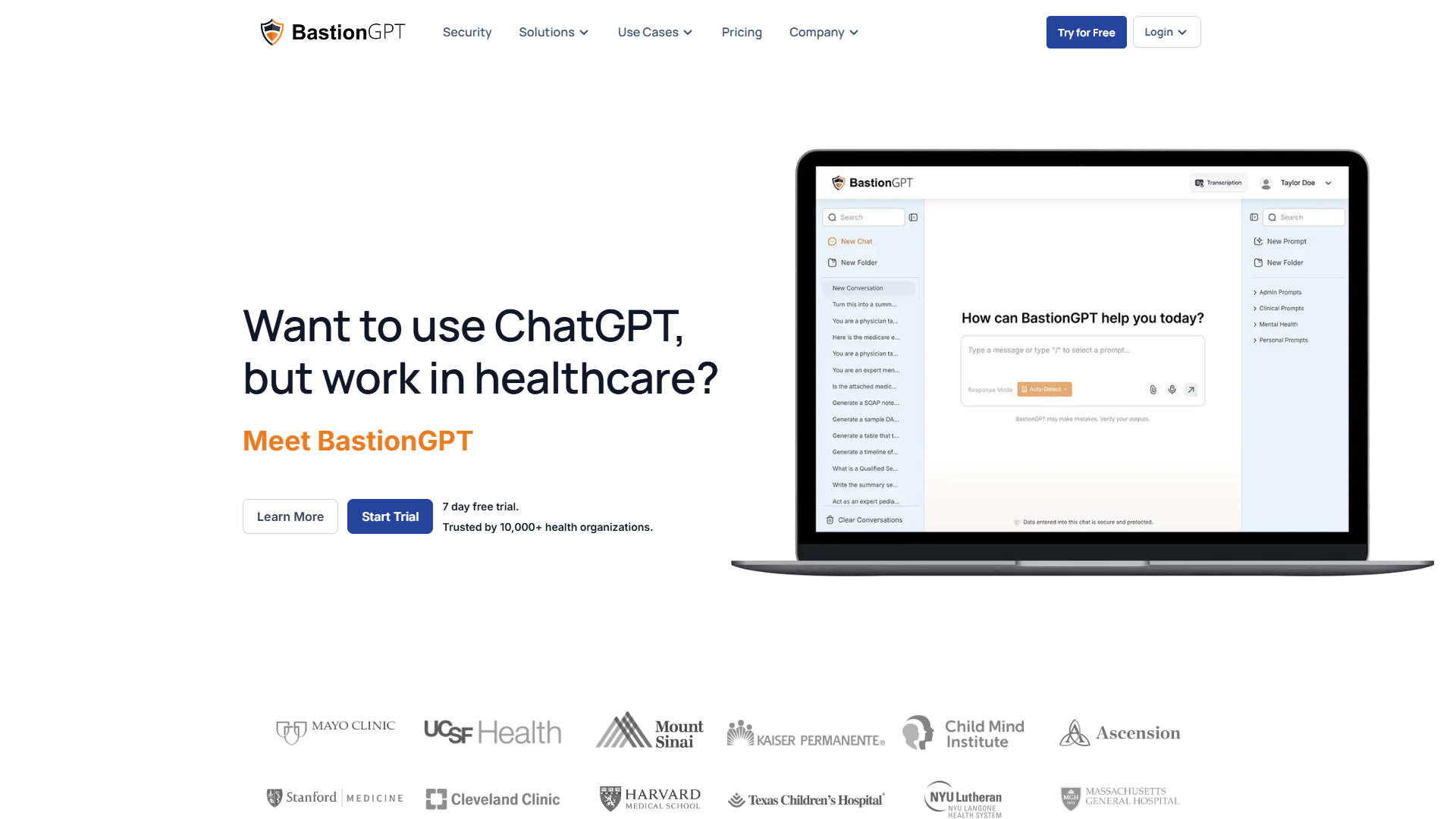 BastionGPT product screenshot