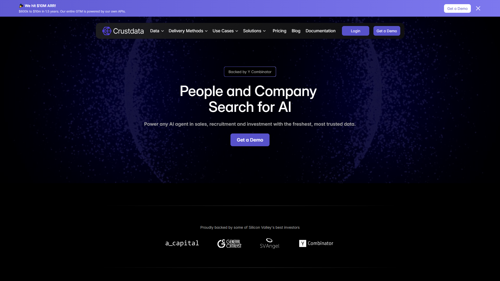 Crustdata product screenshot