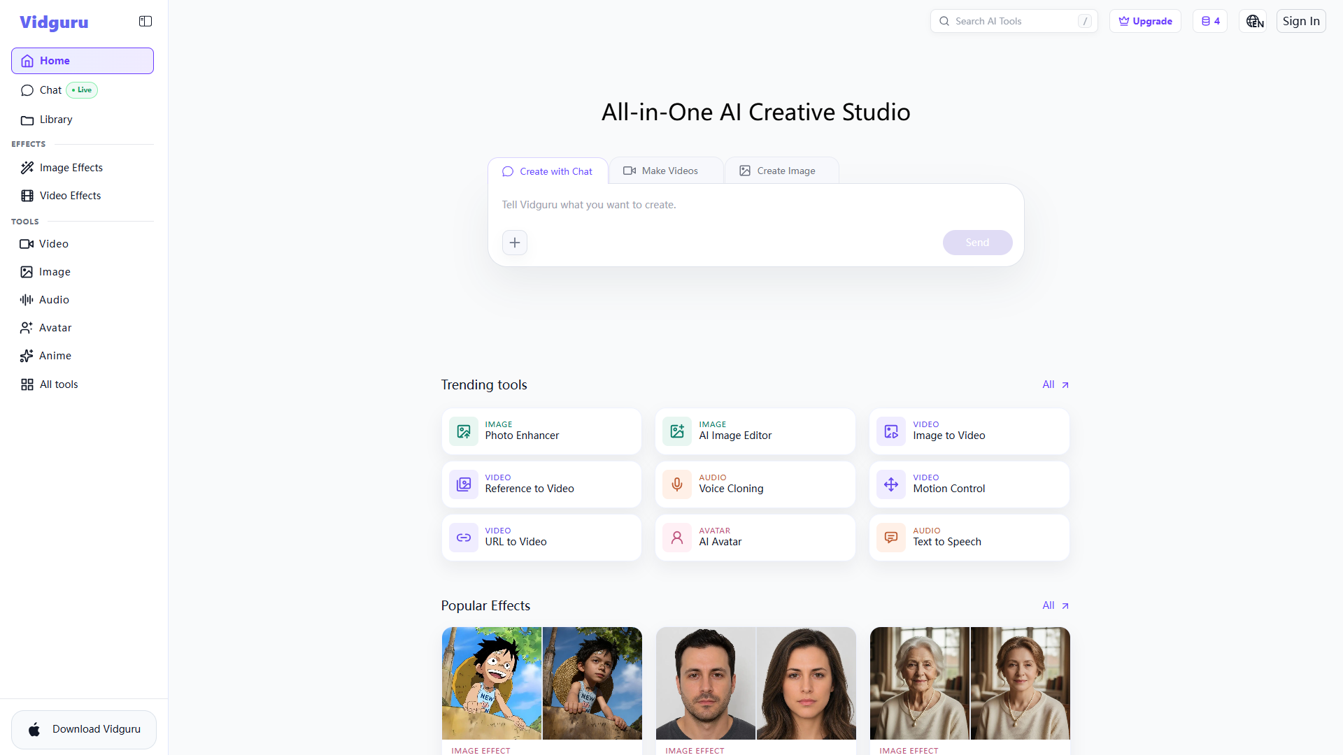 Vidguru product screenshot