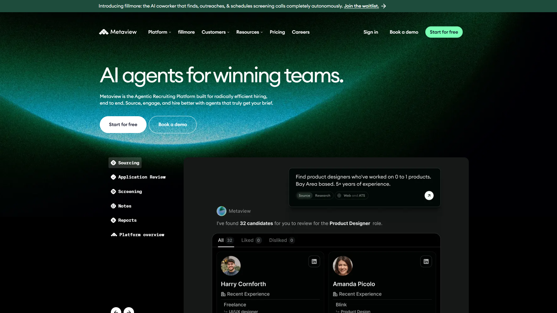 Metaview product screenshot