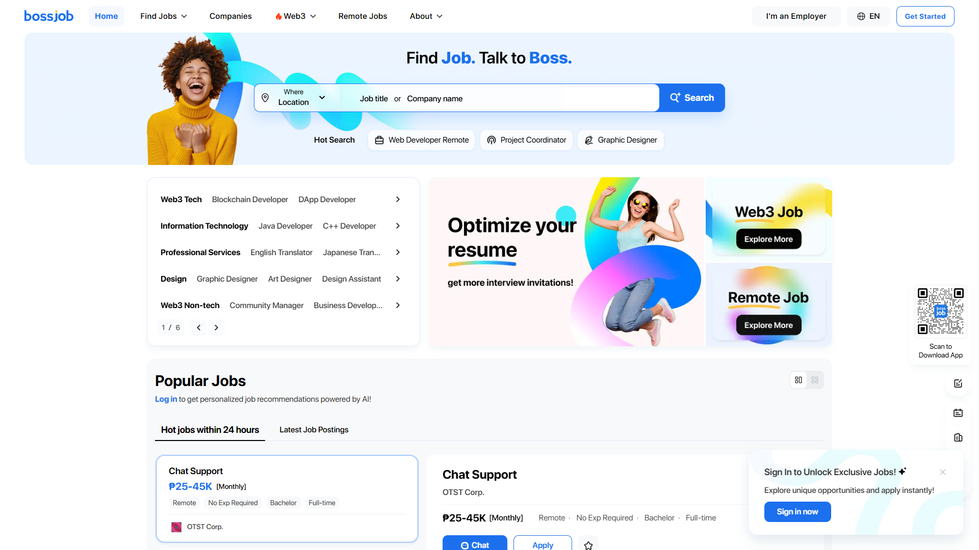BossJob product screenshot