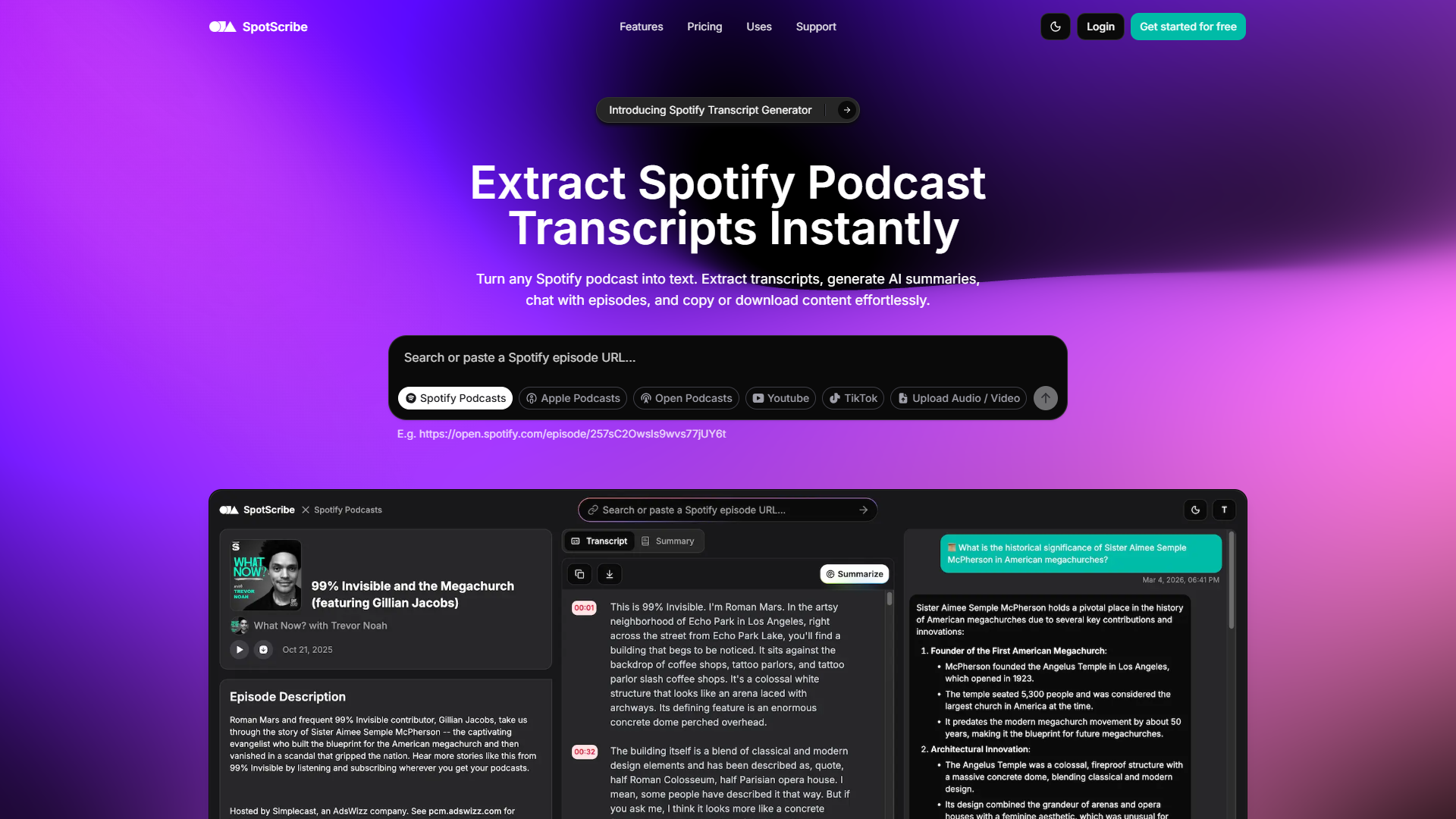 SpotScribe product screenshot