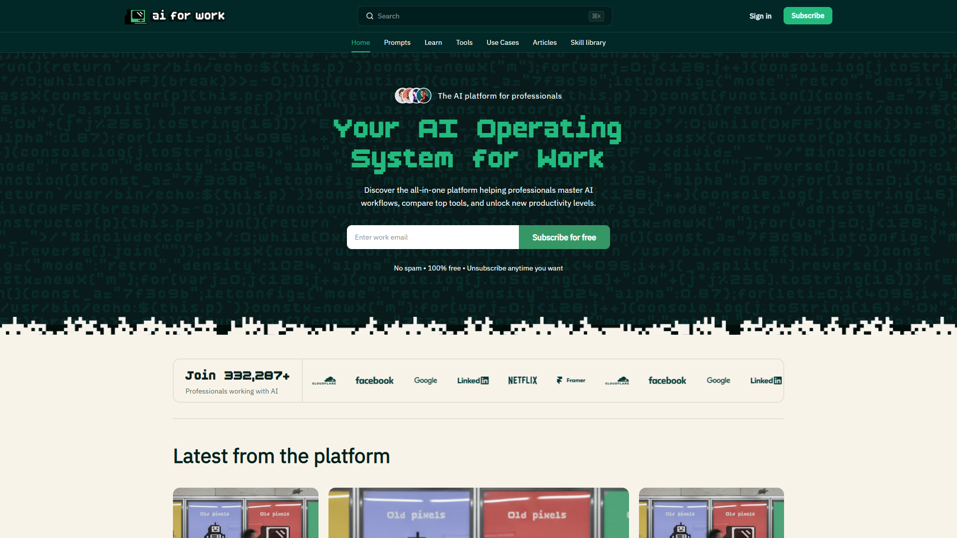 AI for Work product screenshot