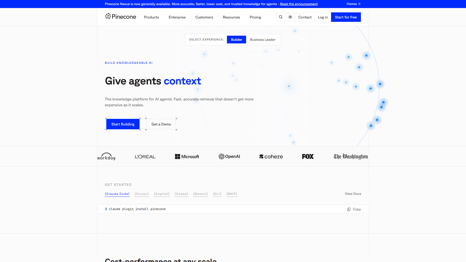 Pinecone product screenshot
