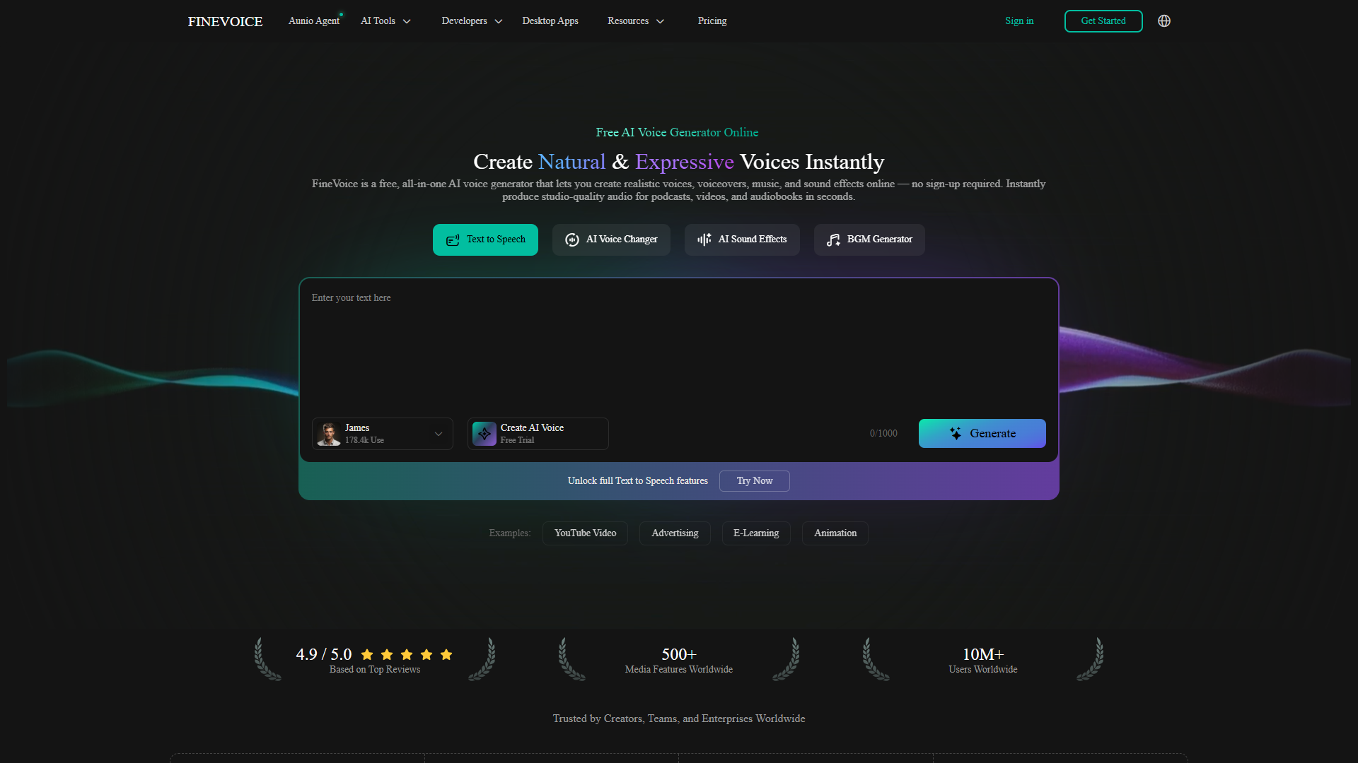 FineVoice product screenshot
