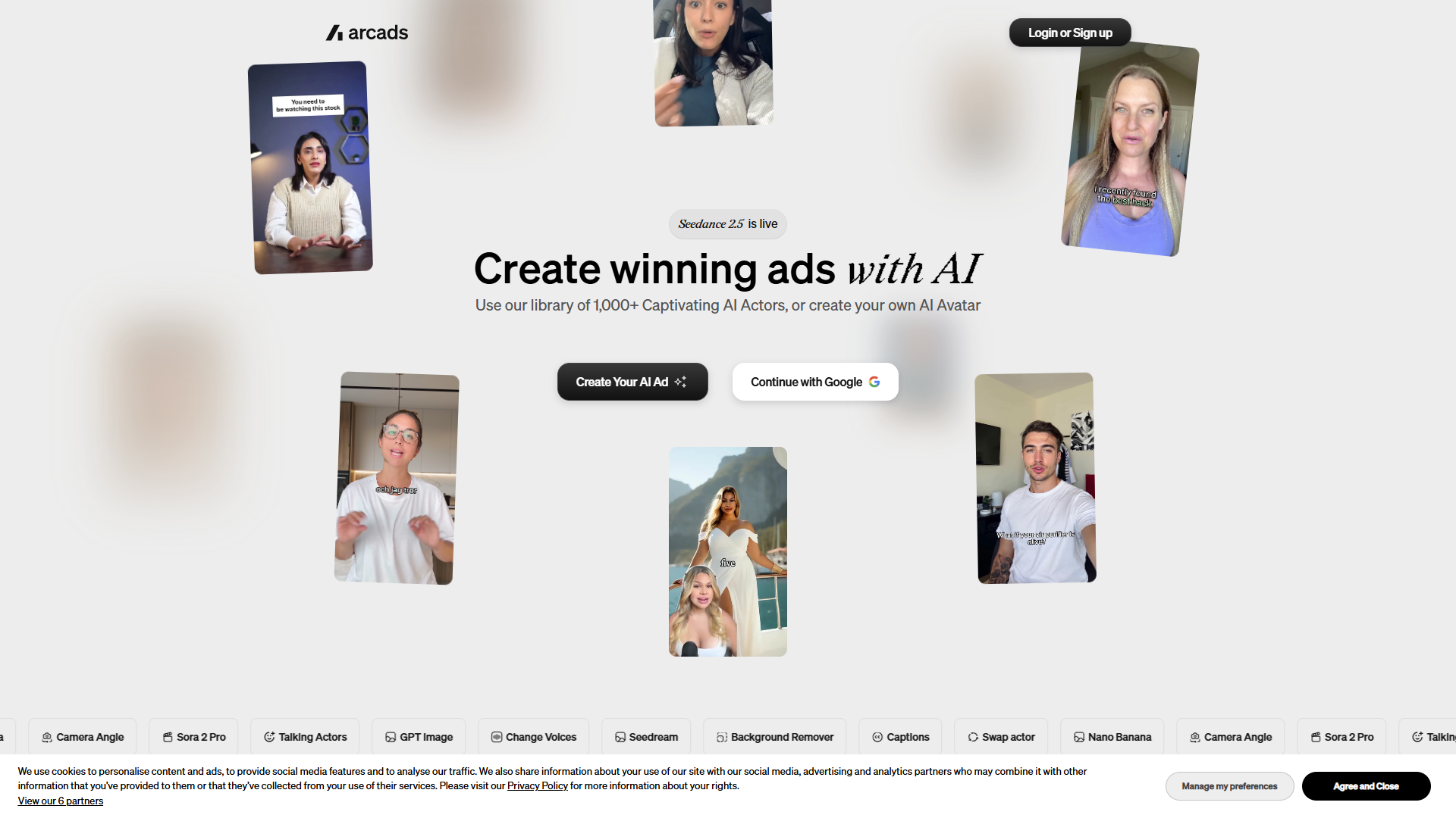 Arcads product screenshot