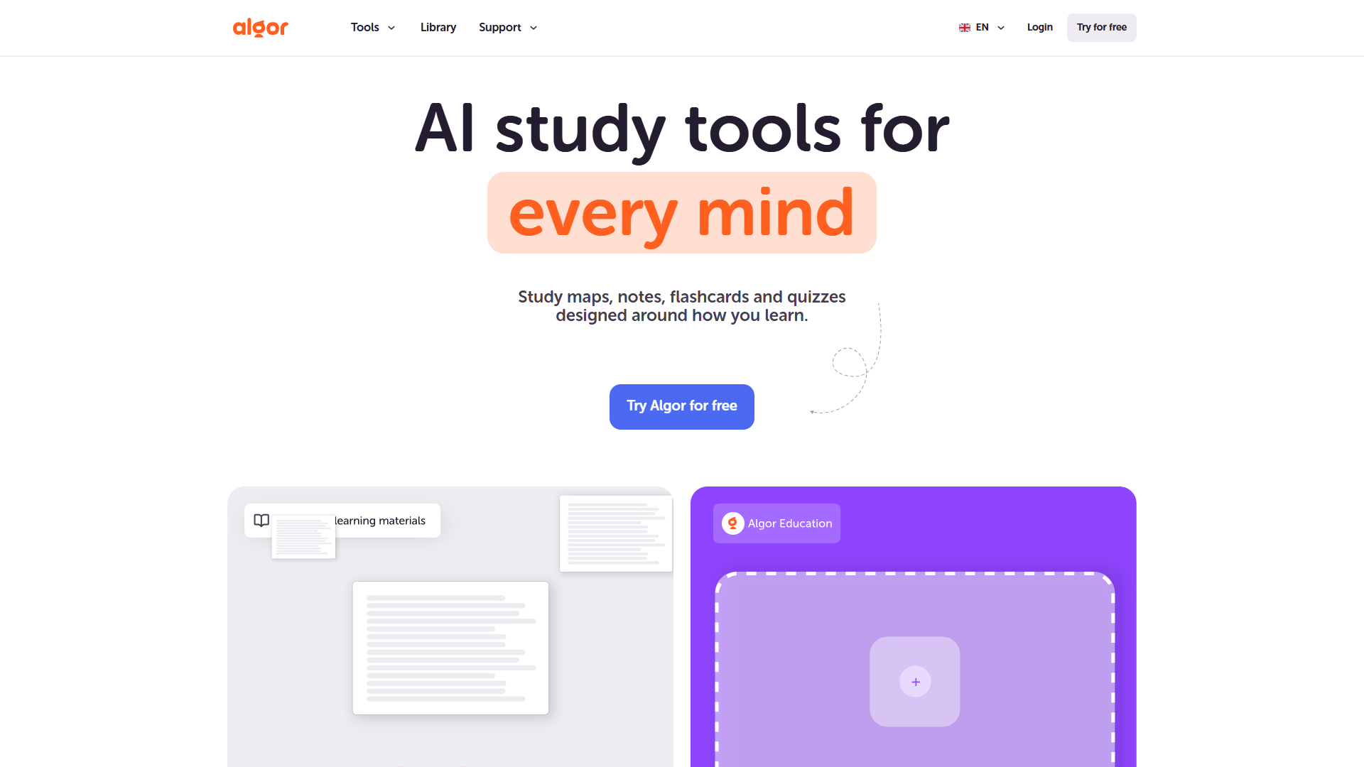 Algor Education product screenshot