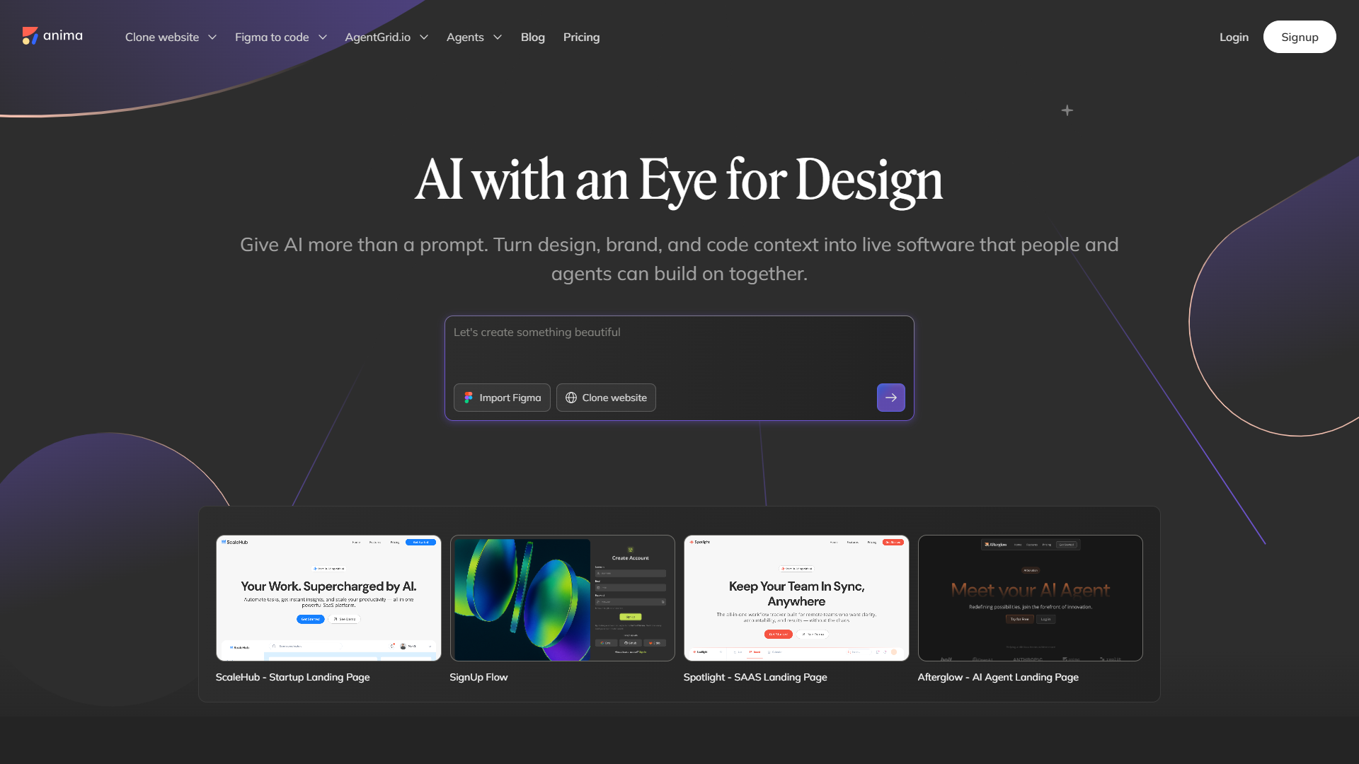 Anima product screenshot