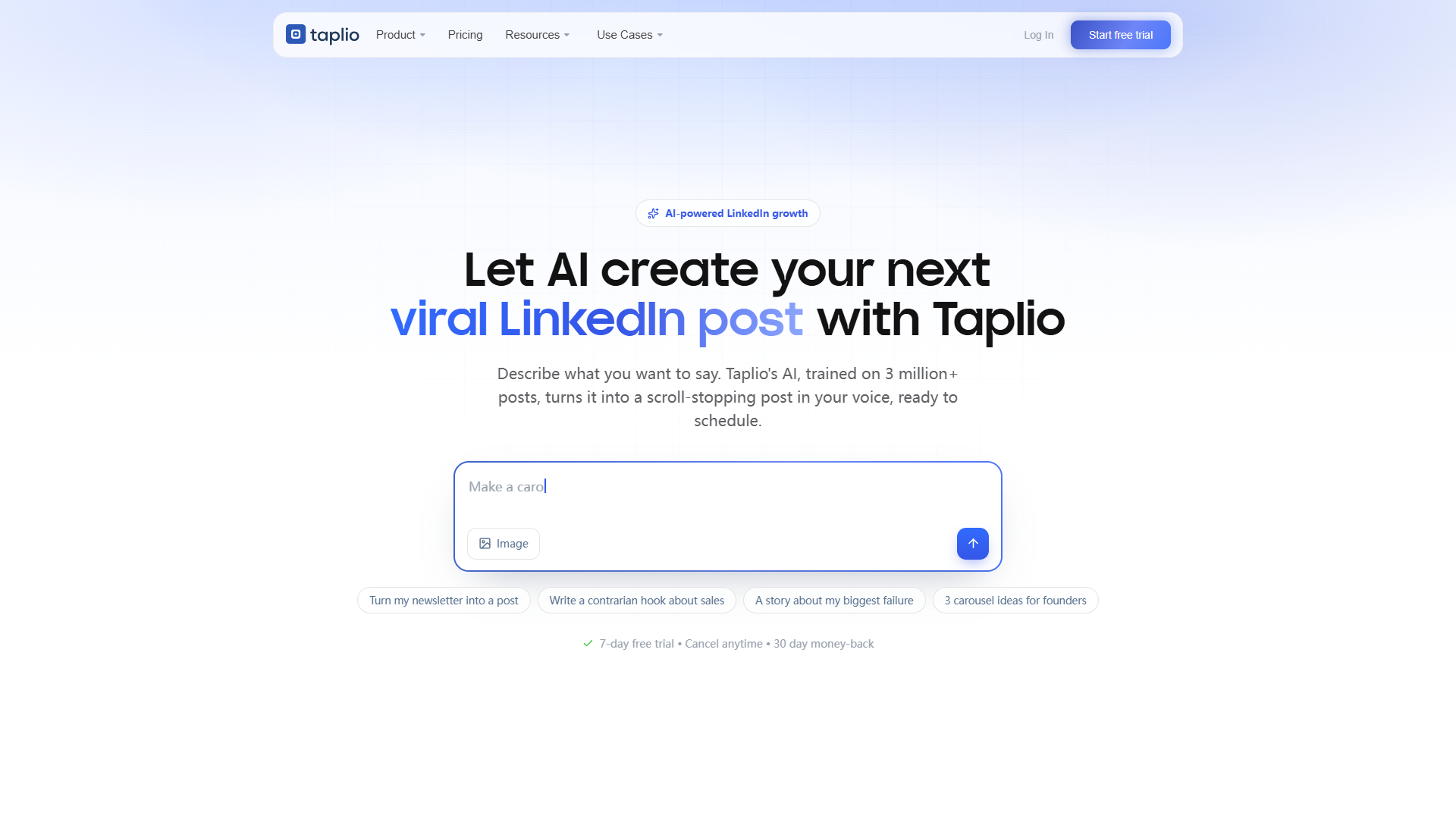 Taplio product screenshot
