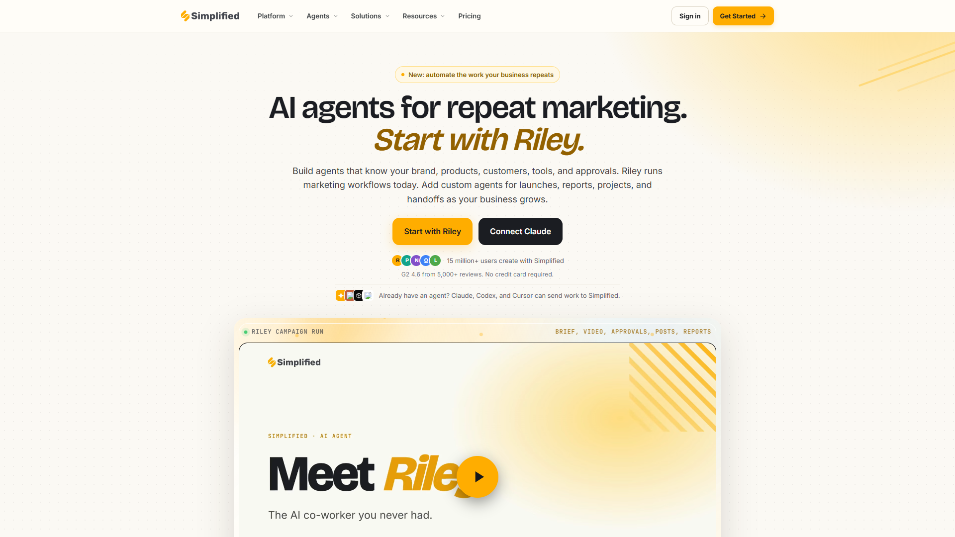 Simplified product screenshot