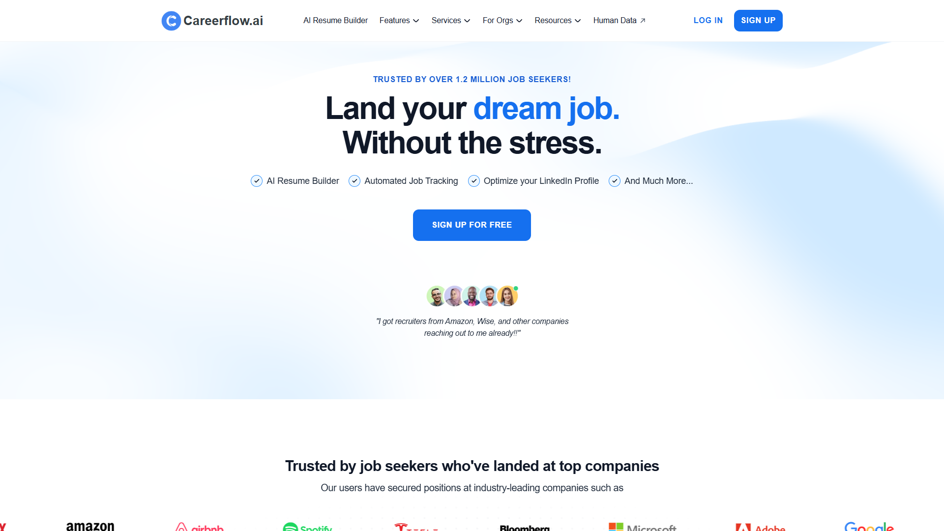 Careerflow product screenshot