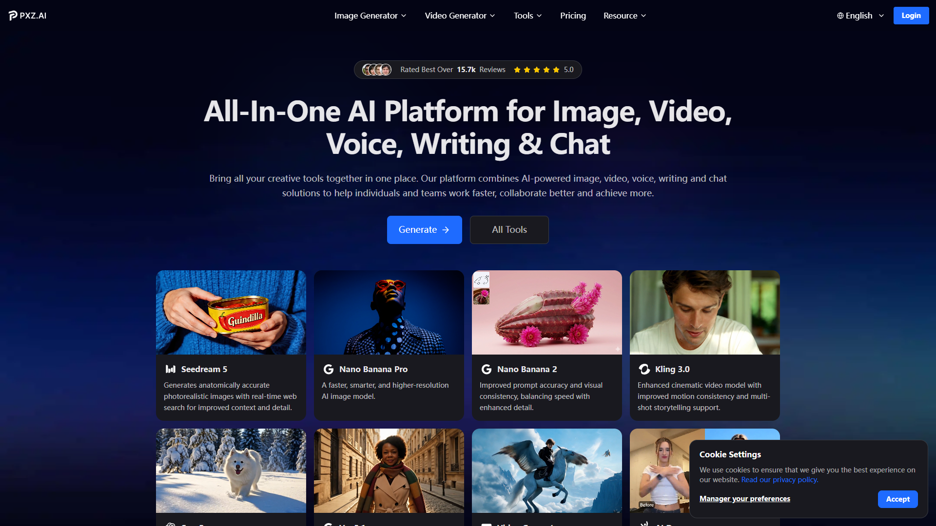PXZ AI product screenshot